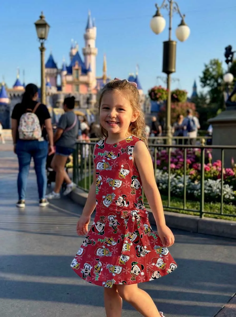 Disney Christmas Mother Daughter Matching Tennis Dress, Mickey & Friends Holiday Print Bow Skort Dress, Festive Character Outfit, Theme Park Christmas Vacation Clothing, Cute Mommy and Me Outfit - Image 9