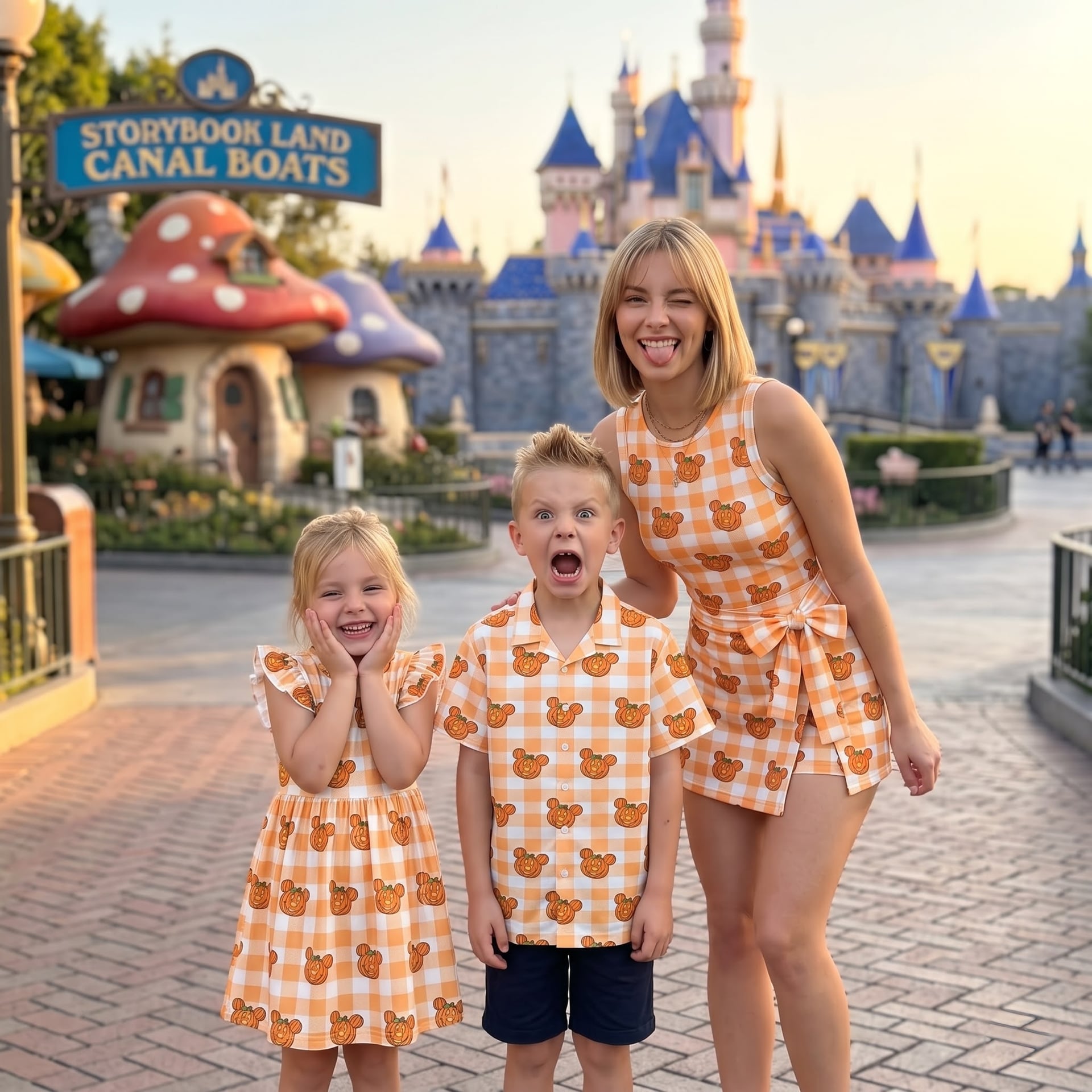 Halloween Mickey Pumpkin Matching Family Set, Disney Family Vacation Outfit, Disneyland Trip Clothes - Image 3