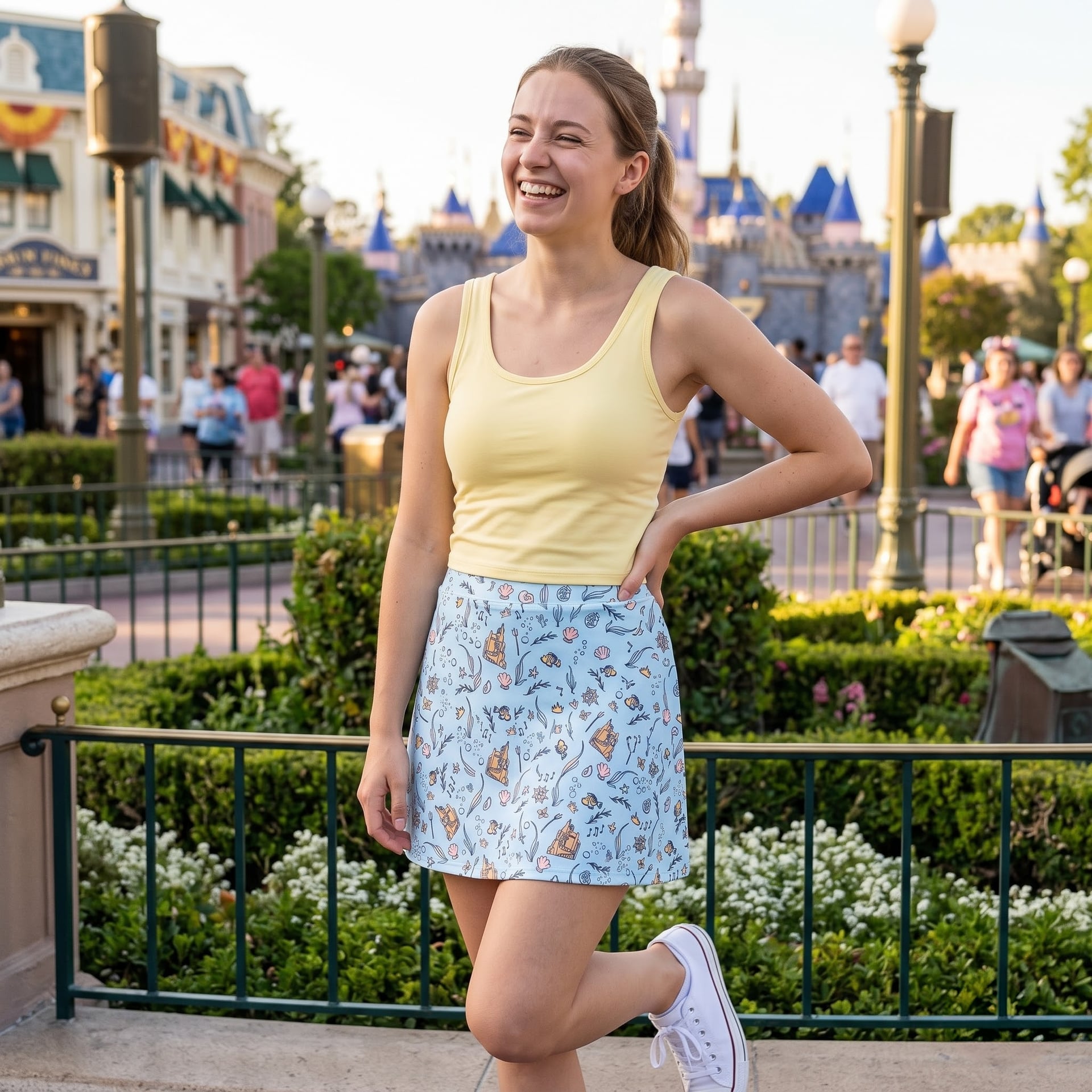 Little Mermaid Seashell Skater Skirt, Disney Park Vacation Outfit, Under the Sea Skirt - Image 4