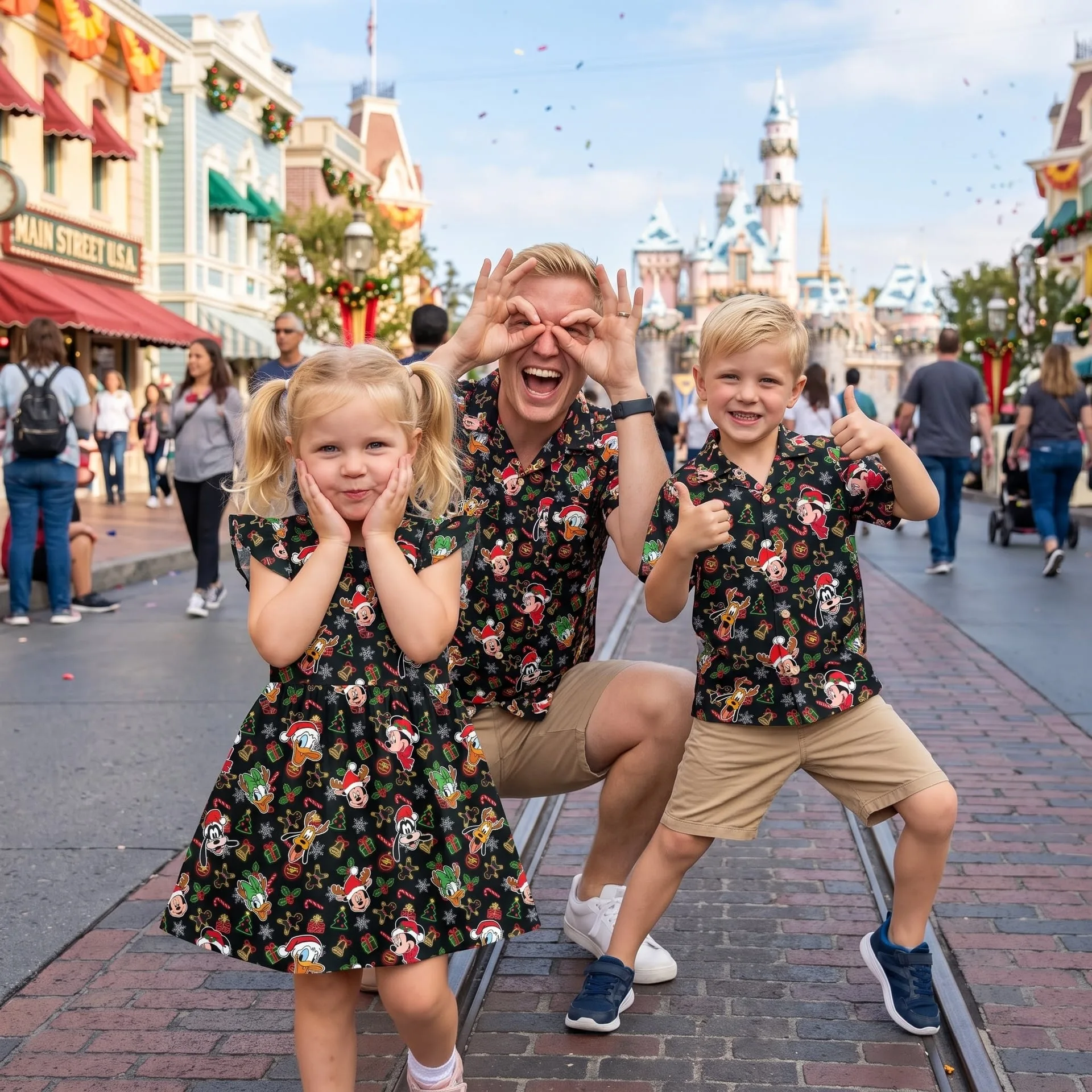 Christmas Mickey & Friends Matching Family Set, Holiday Family Vacation Outfit, Cartoon Character Christmas Clothes, Theme Park Trip Clothes - Image 4