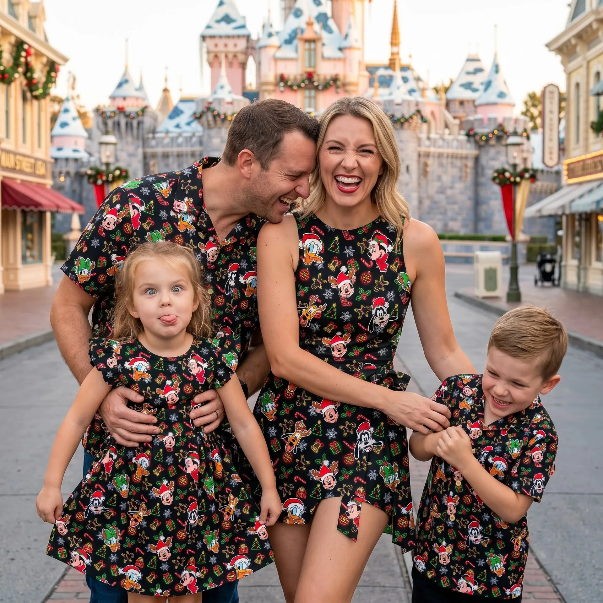 Christmas Mickey & Friends Matching Family Set, Holiday Family Vacation Outfit, Cartoon Character Christmas Clothes, Theme Park Trip Clothes - Image 5
