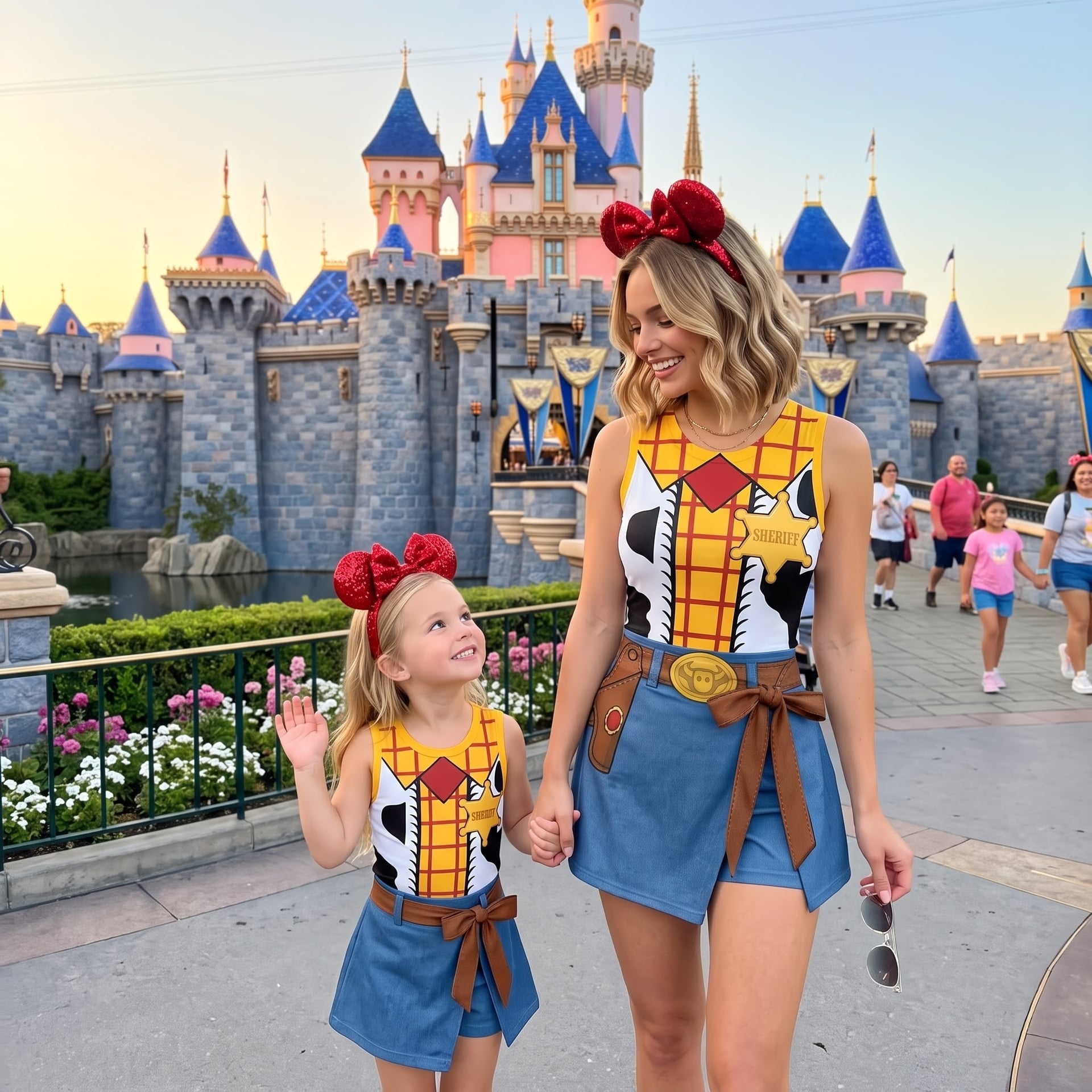 Cowgirl Inspired Tennis Dress, Mother Daughter Matching Costume Outfit, Cute Western Adventure Dress for Theme Park Vacation, Family Gift - Image 5