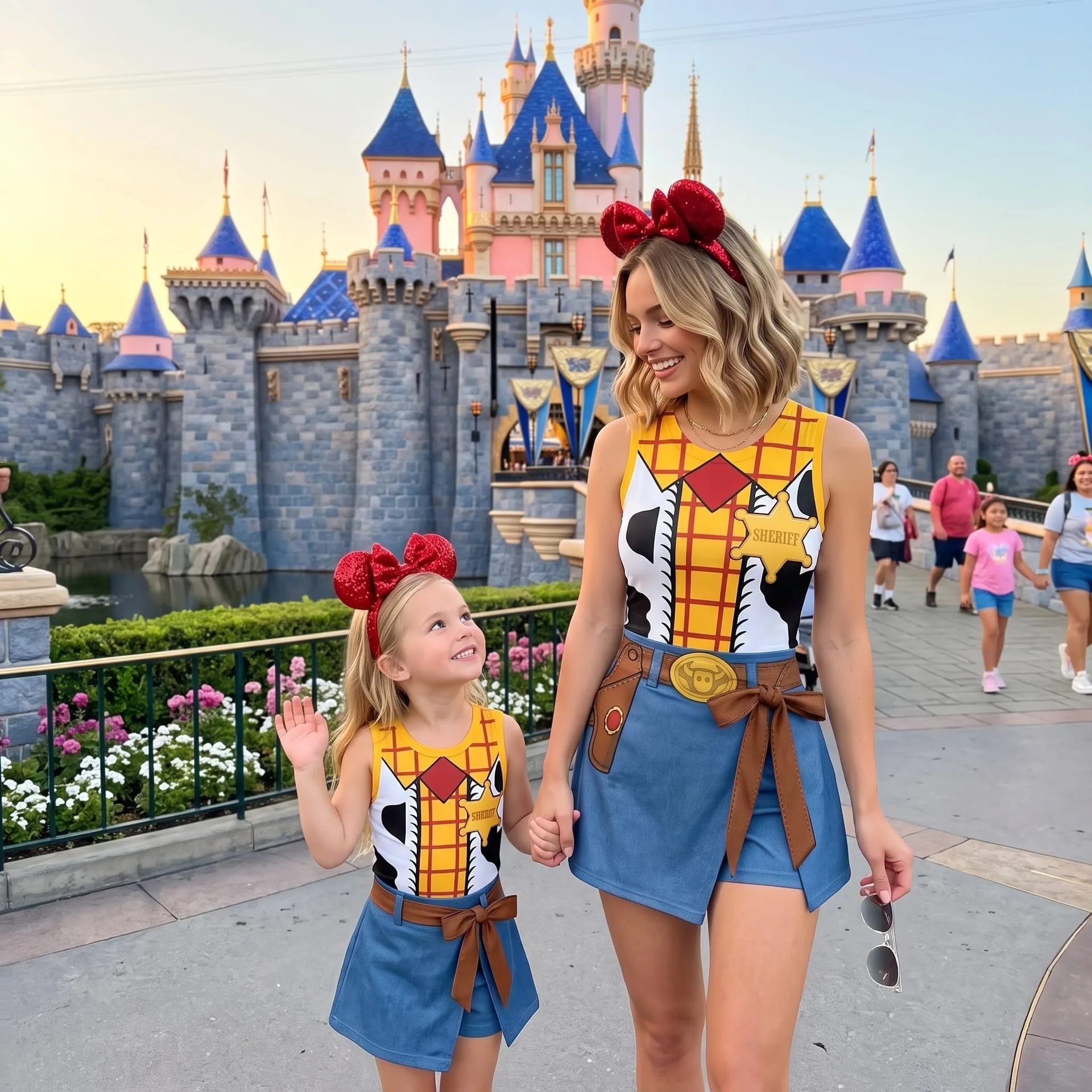 Cowgirl Inspired Tennis Dress, Mother Daughter Matching Costume Outfit, Cute Western Adventure Dress for Theme Park Vacation, Family Gift - Image 5