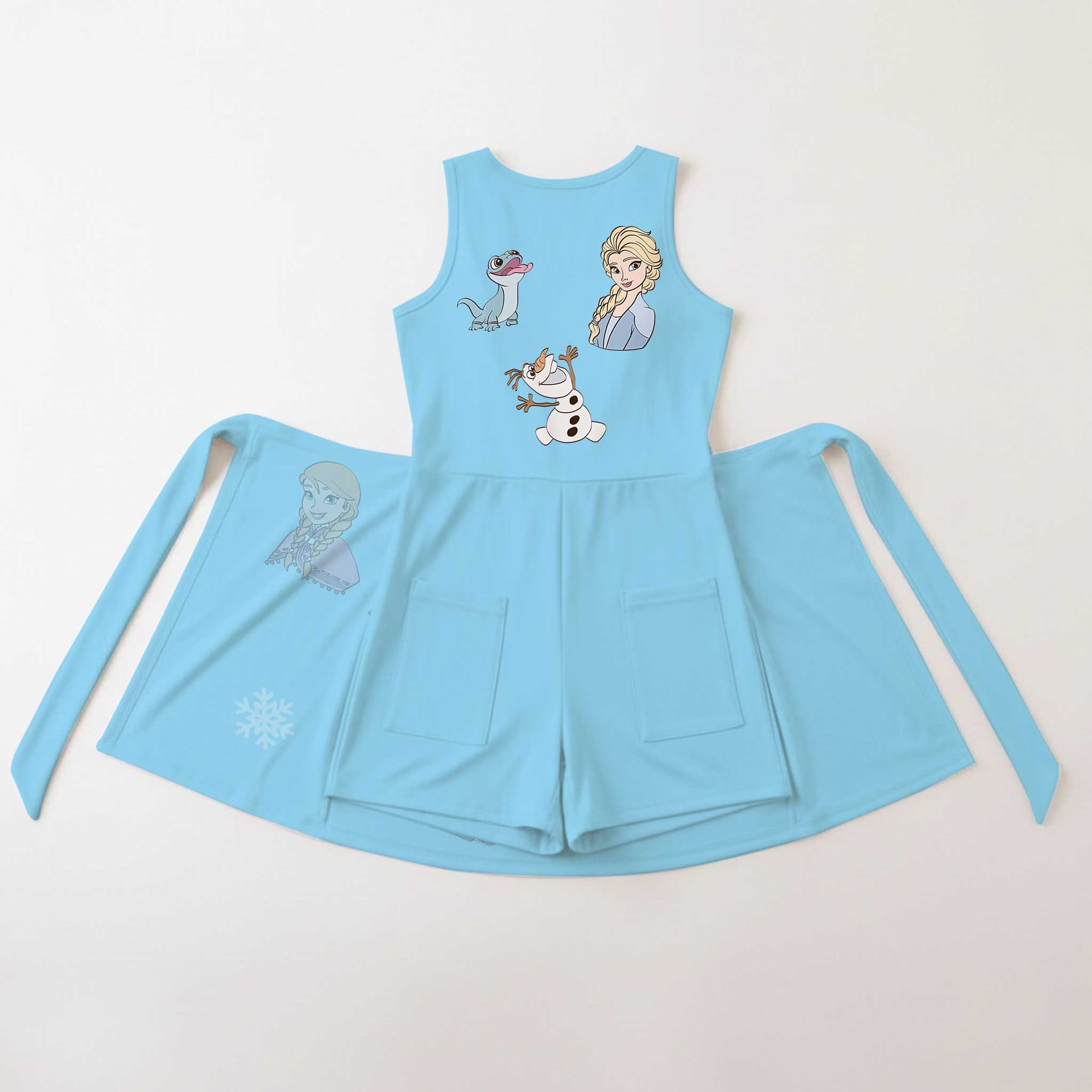 Frozen Inspired Mother Daughter Matching Outfit, Elsa & Anna Tennis Dress & Girls Skater Dress, Fairy Tale Character Outfit, Theme Park Vacation Clothing, Cute Princess Family Outfit - Image 2
