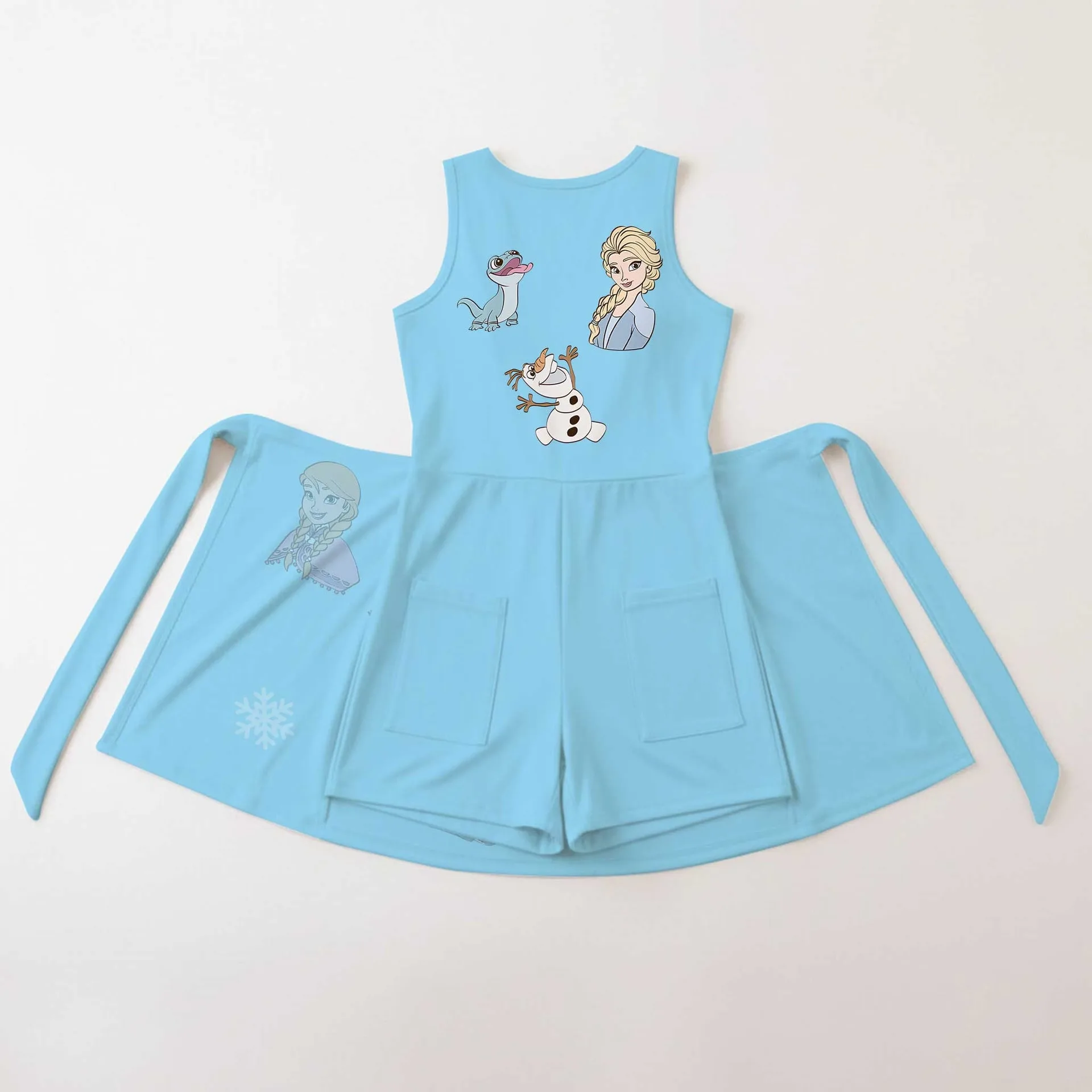 Frozen Inspired Mother Daughter Matching Outfit, Elsa & Anna Tennis Dress & Girls Skater Dress, Fairy Tale Character Outfit, Theme Park Vacation Clothing, Cute Princess Family Outfit - Image 2