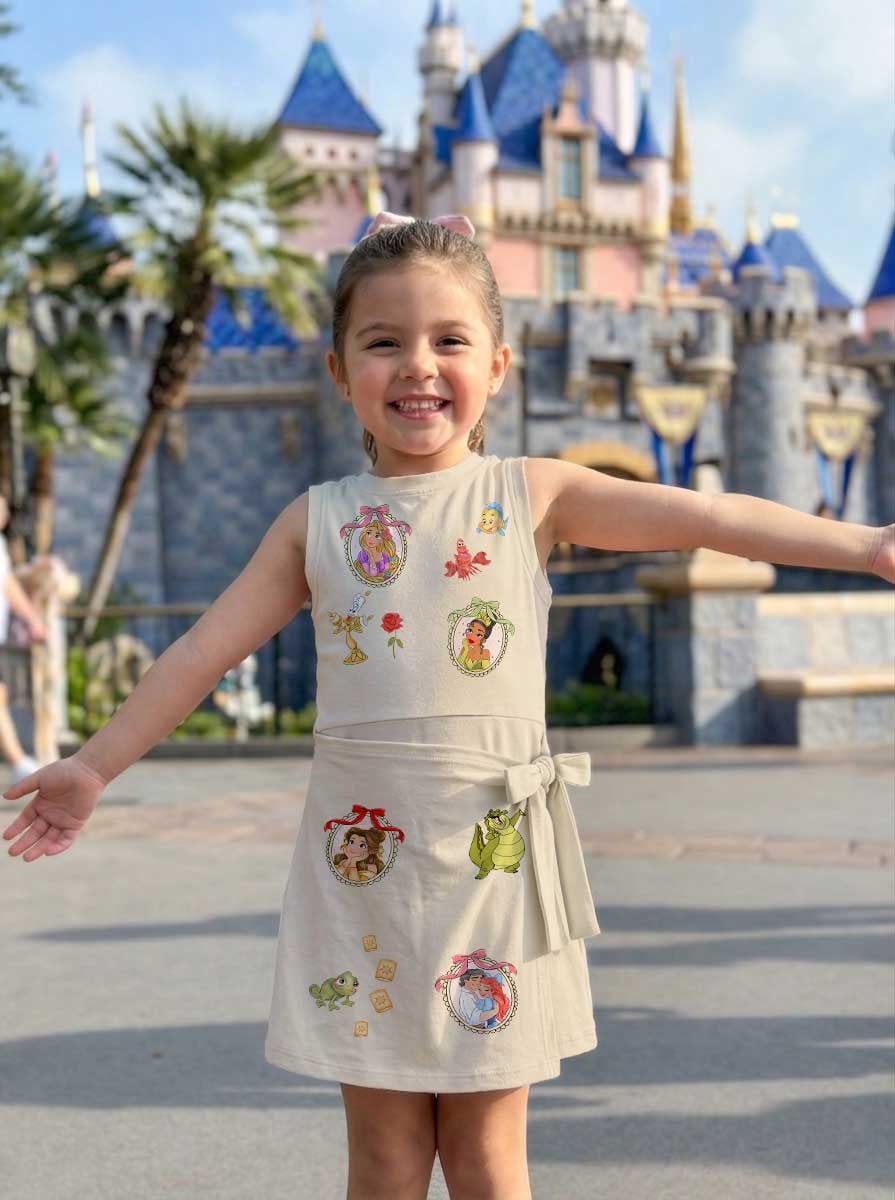 Disney Princess Mother Daughter Matching Outfit, Princess Friends Tennis Dress & Girls Skater Dress, Fairy Tale Character Outfit, Theme Park Vacation Clothing, Cute Princess Family Outfit - Image 7