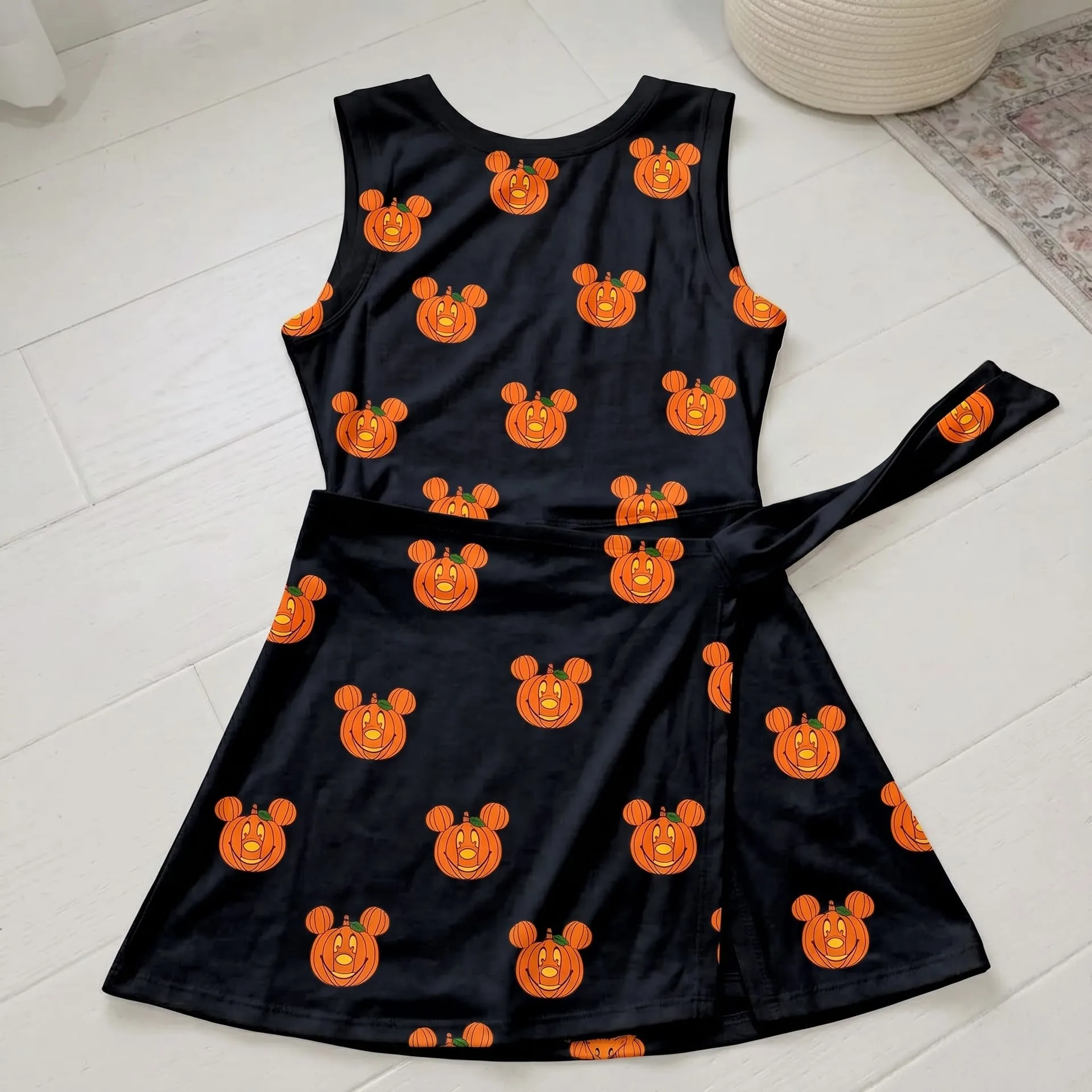 Mickey Pumpkin Tennis Dress, Halloween Mickey Head Pattern Outfit, Fall Mickey Season Halloween Disney Party - Image 2