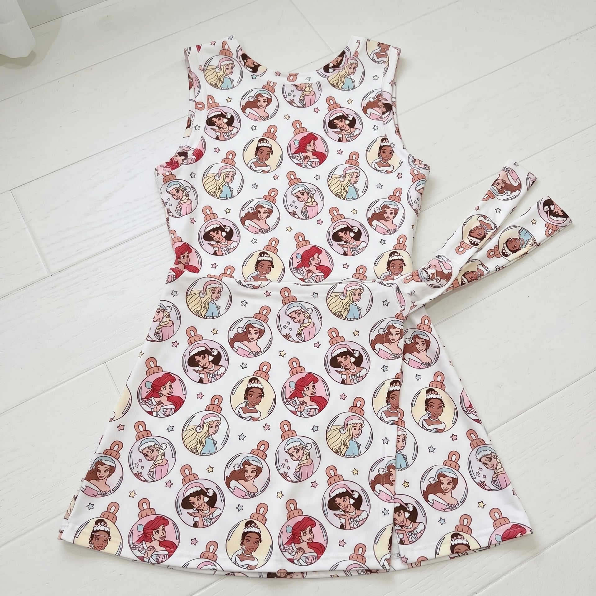 Disney Princess Mother Daughter Matching Tennis Dress, Princess Portrait Bow Skort Tennis Dress, Fairy Tale Character Outfit, Theme Park Vacation Clothing, Cute Summer Princess Family Outfit - Image 2