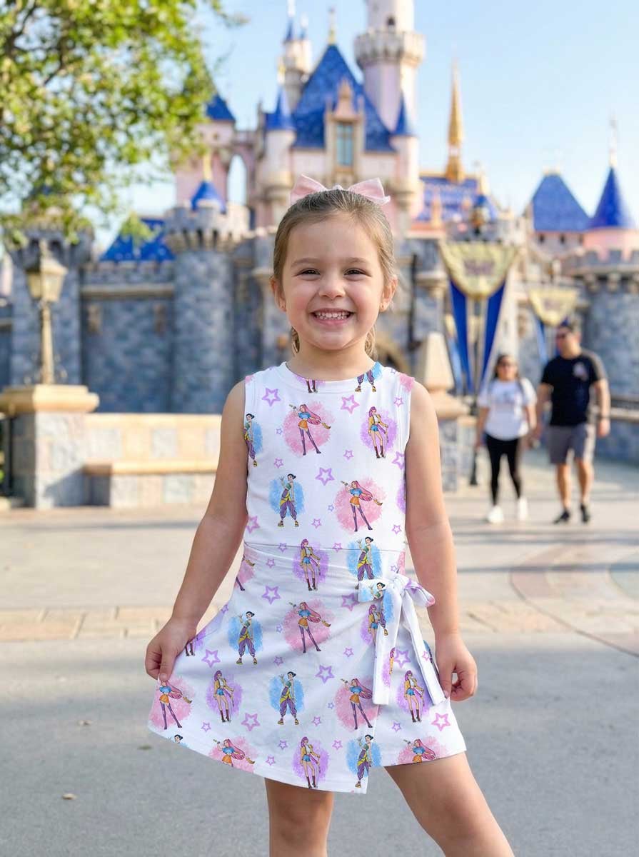 KPop Demon Hunters Inspired Tennis & Skater Dress, Rumi Mira Zoey Character Print Dress, Mother Daughter Matching Outfit, KPop Fan Gift, Theme Park Vacation Clothing - Image 6
