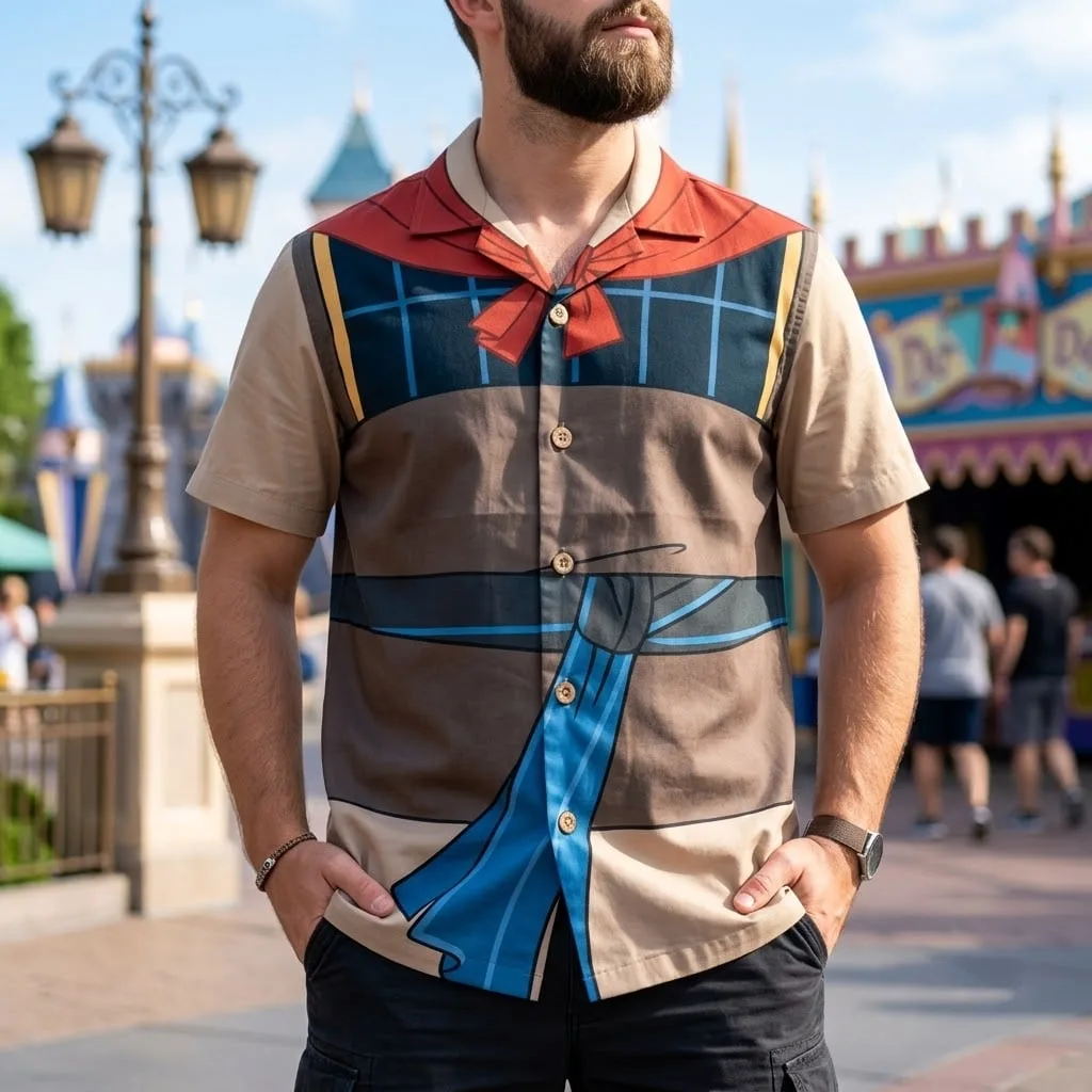 Mulan & Li Shang Couples Matching Outfit, Blue Green Warrior Dress & Shirt Set, His and Hers Matching Outfit, Disney Inspired Theme Park Vacation Clothing - Image 3