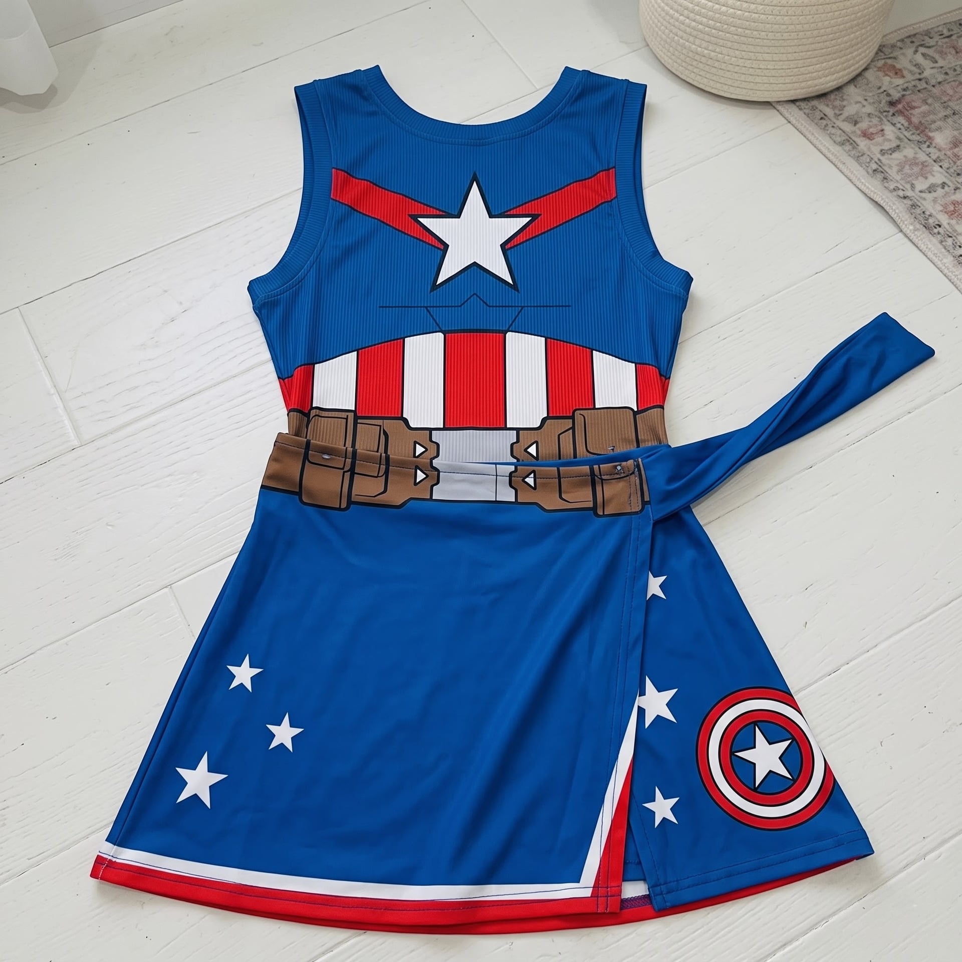 Captain America Inspired Mommy and Me Tennis Dress, Superhero Matching Outfit for Mom and Daughter, Patriotic Disney Park Outfit, Cute Family Vacation Gift - Image 2