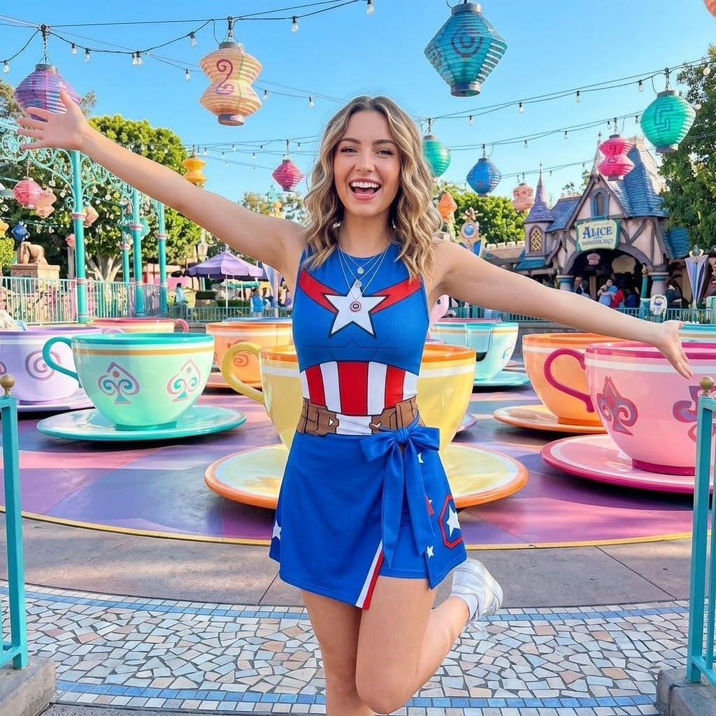 Captain America Inspired Mommy and Me Tennis Dress, Superhero Matching Outfit for Mom and Daughter, Patriotic Disney Park Outfit, Cute Family Vacation Gift - Image 4