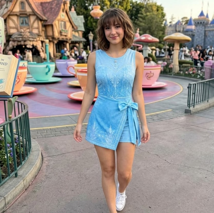Frozen Elsa Anna Inspired Tennis Dress Skirt, Ice Princess Matching Outfit, Arendelle Princess Costume Style, Disney Park Vacation Gift for Women - Image 2