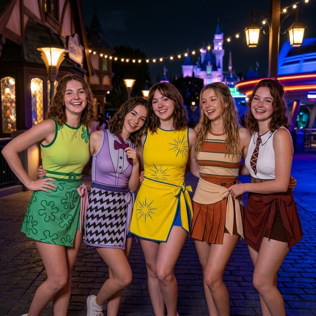 Inside Out Inspired Tennis Dress Skirt, Joy Disgust Sadness Anxiety Embarrassment Outfit, Emotion Character Costume Style, Theme Park Vacation Gift for Women - Image 7