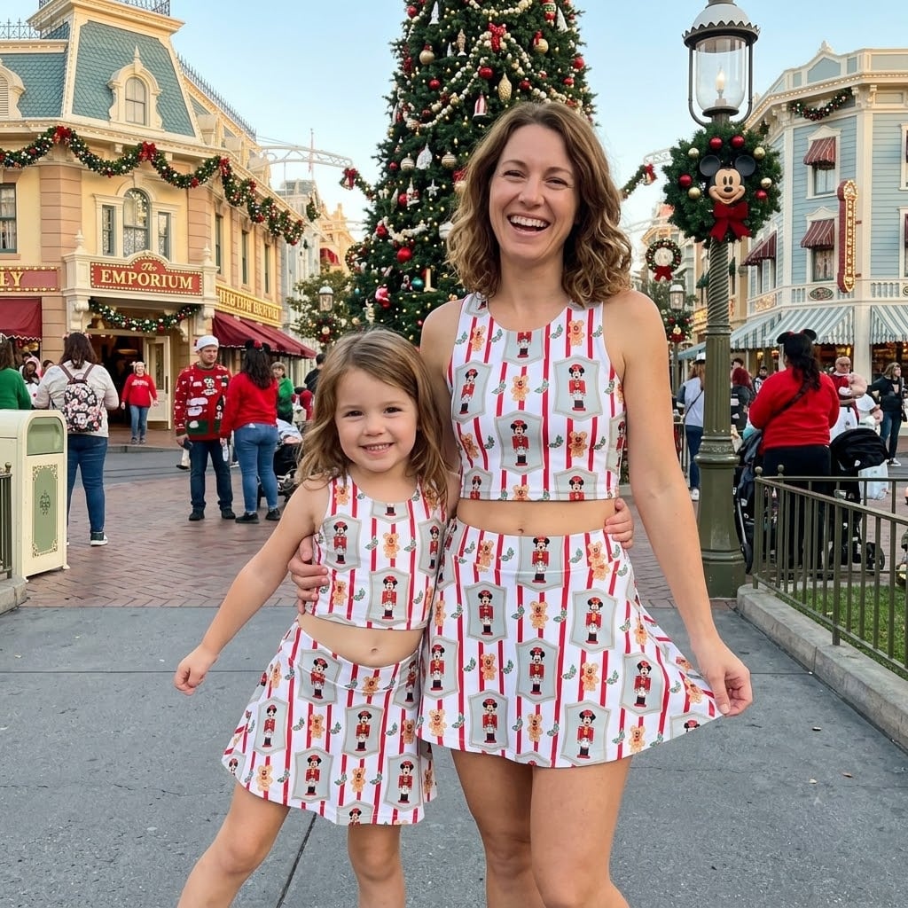 Christmas Nutcracker Inspired Dress Set, Mickey Gingerbread Holiday Outfit, Festive Toy Soldier Christmas Dress, Disney Park Vacation Gift for Women Girls - Image 4