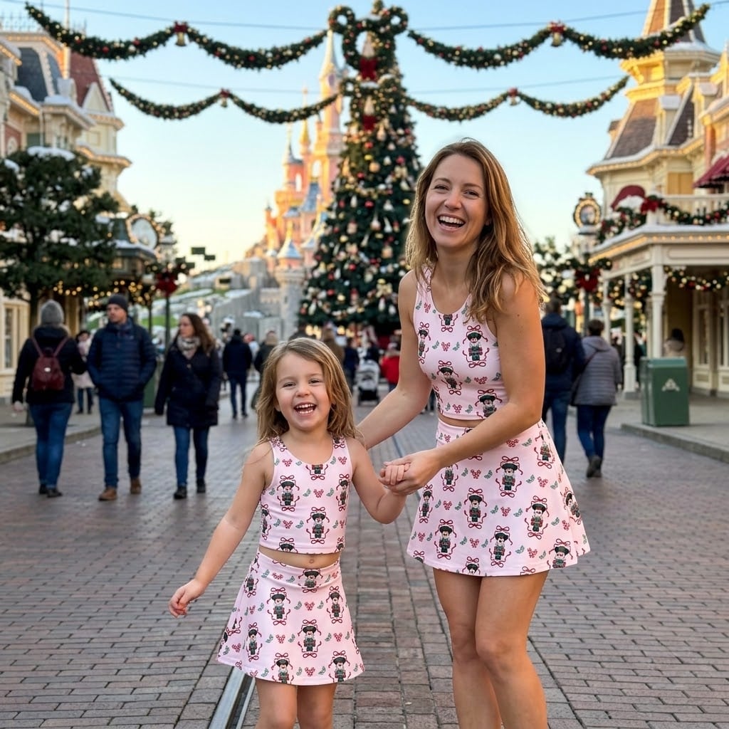 Christmas Nutcracker Inspired Dress Set, Mickey Holiday Outfit, Candy Cane Peppermint Christmas Dress, Disney Christmas Vacation Gift for Women Girls - Image 4