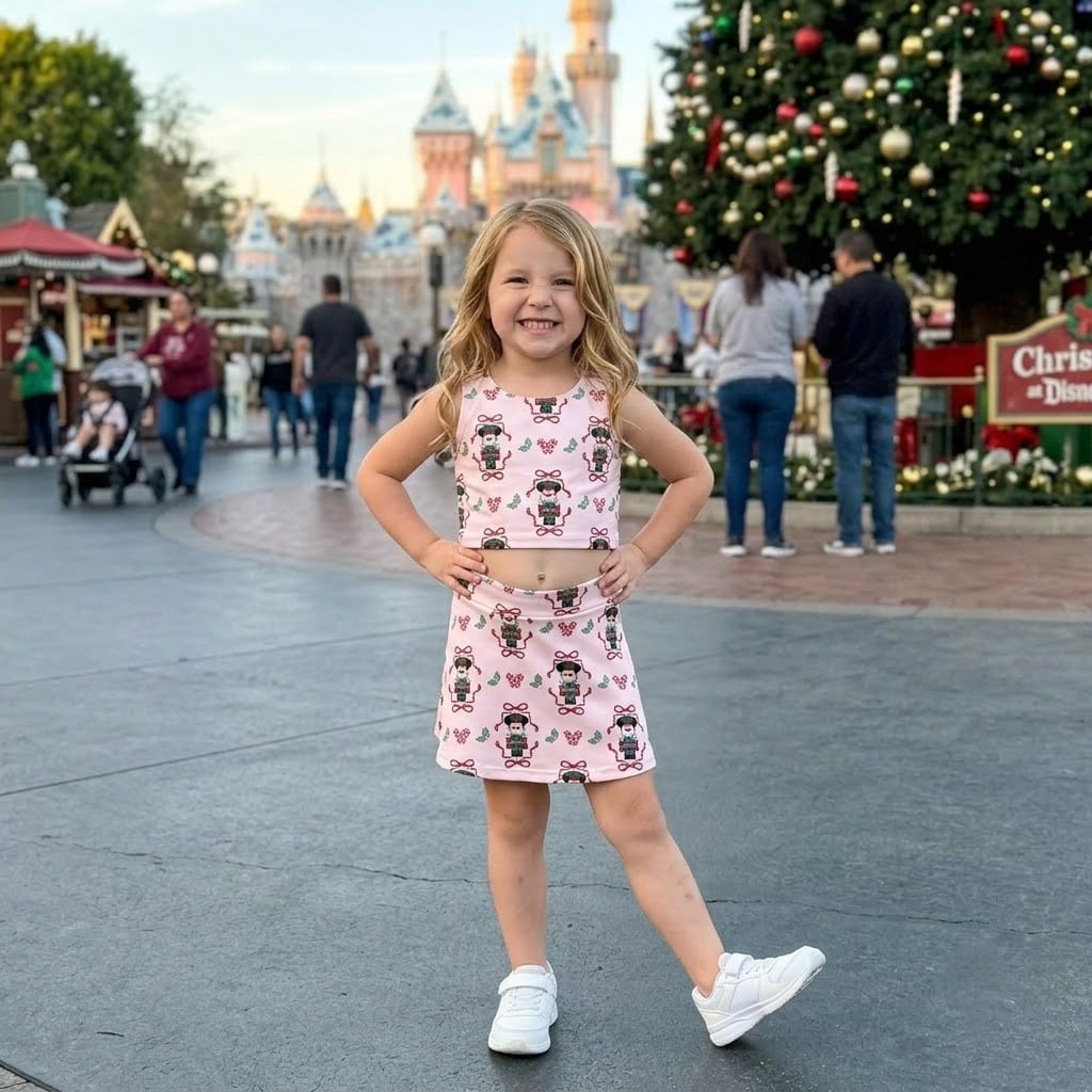 Christmas Nutcracker Inspired Dress Set, Mickey Holiday Outfit, Candy Cane Peppermint Christmas Dress, Disney Christmas Vacation Gift for Women Girls - Image 2