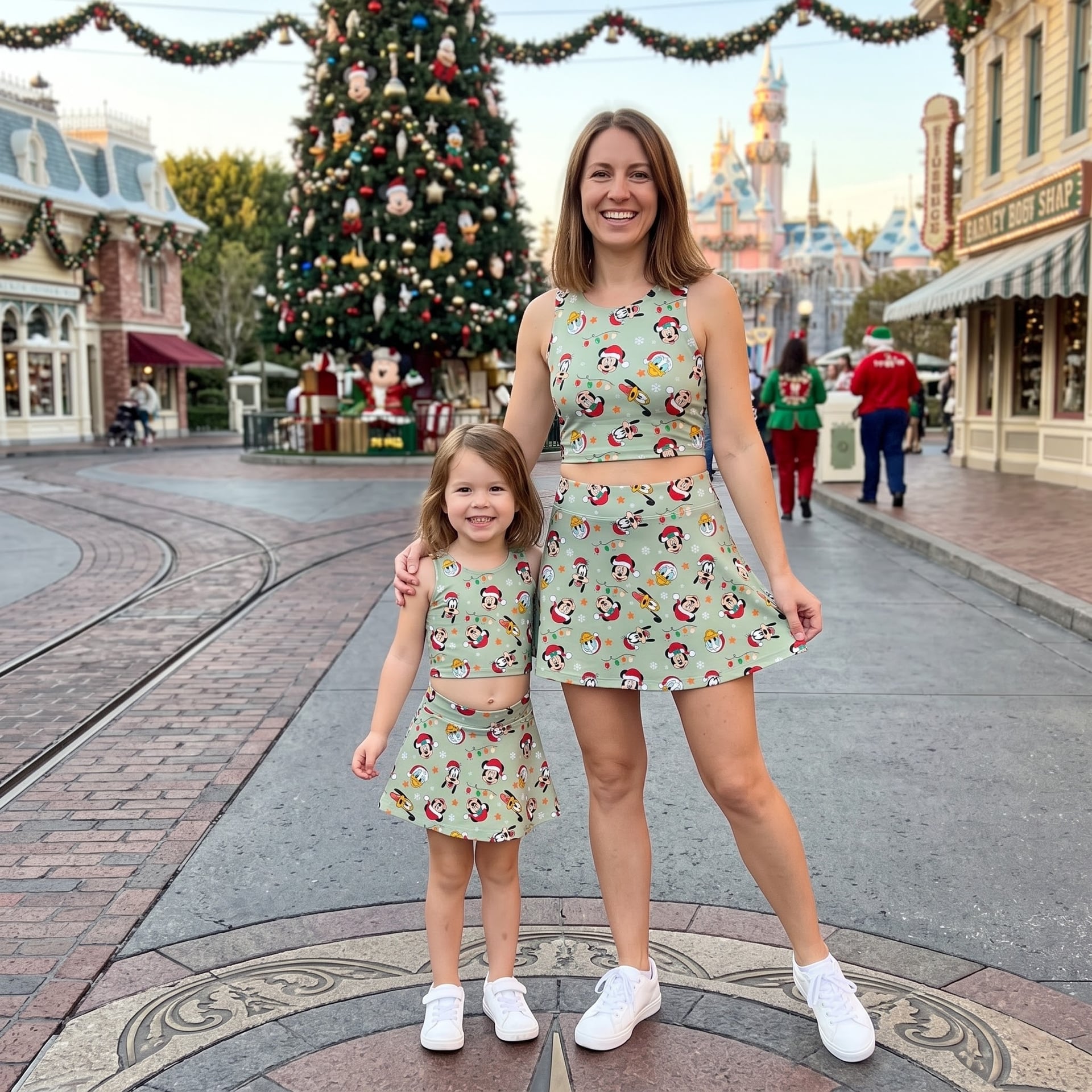 Christmas Mickey Inspired Tennis Dress Skirt, Cute Holiday Character Print Outfit, Festive Disney Christmas Vacation Gift for Women Girls - Image 4