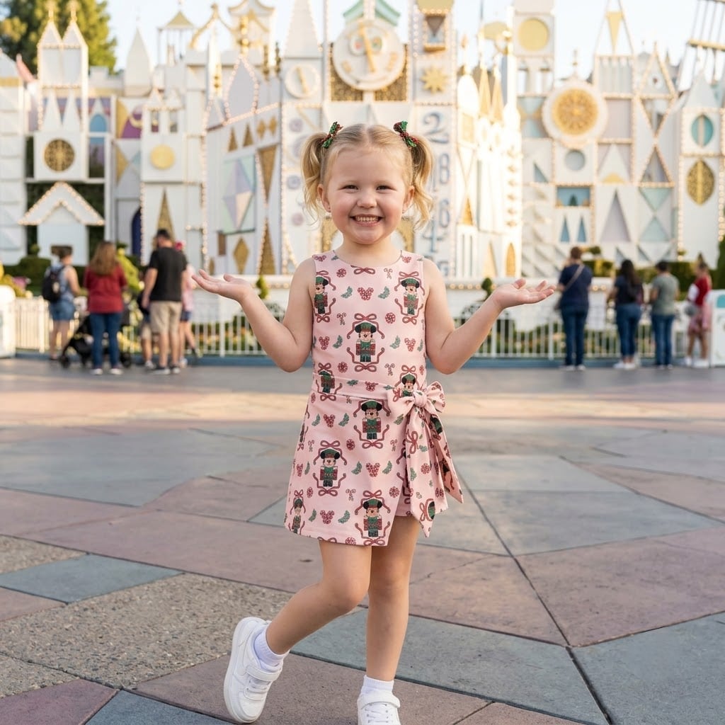 Christmas Nutcracker Inspired Tennis Dress Skirt, Mother Daughter Matching Outfit, Pink Holiday Mickey Nutcracker Dress, Disney Christmas Vacation Gift for Women Girls - Image 4