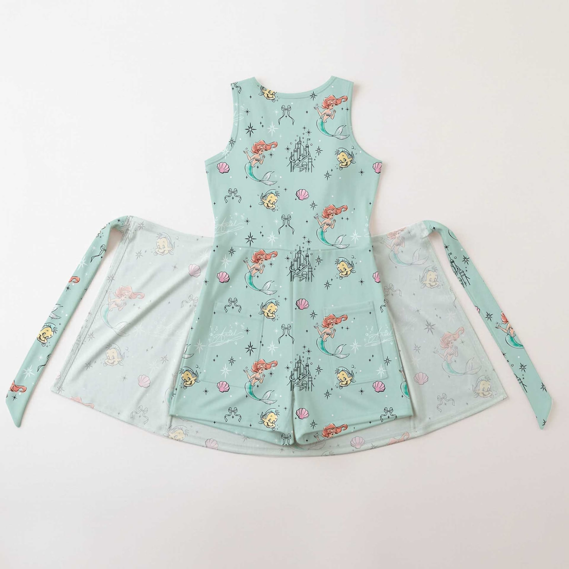 Ariel Little Mermaid Flounder Tennis Dress Skirt, Princess Dress Skirt, Tennis Dress Skirt - Image 7