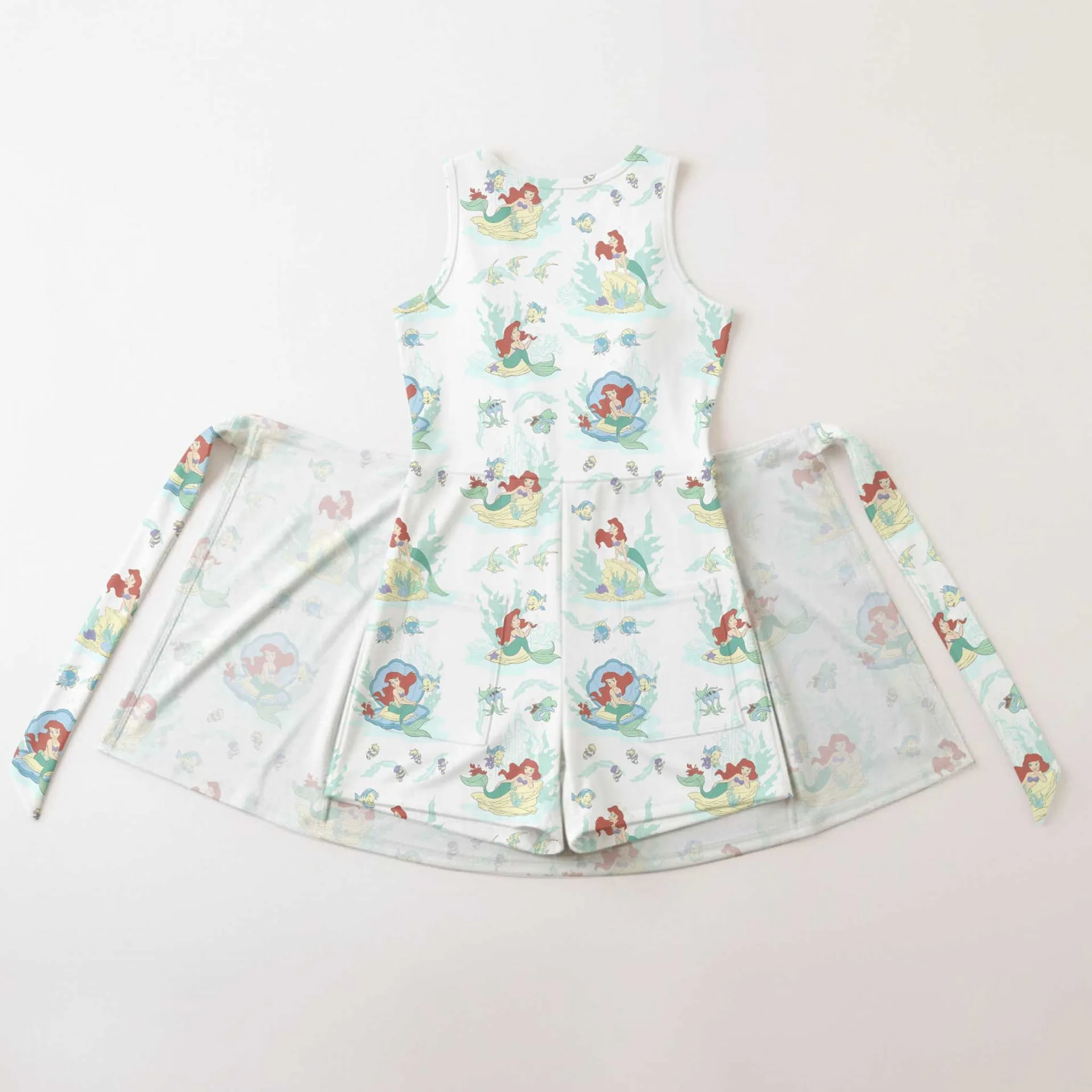 Ariel Little Mermaid Flounder Tennis Dress Skirt, Princess Dress Skirt, Tennis Dress Skirt - Image 7
