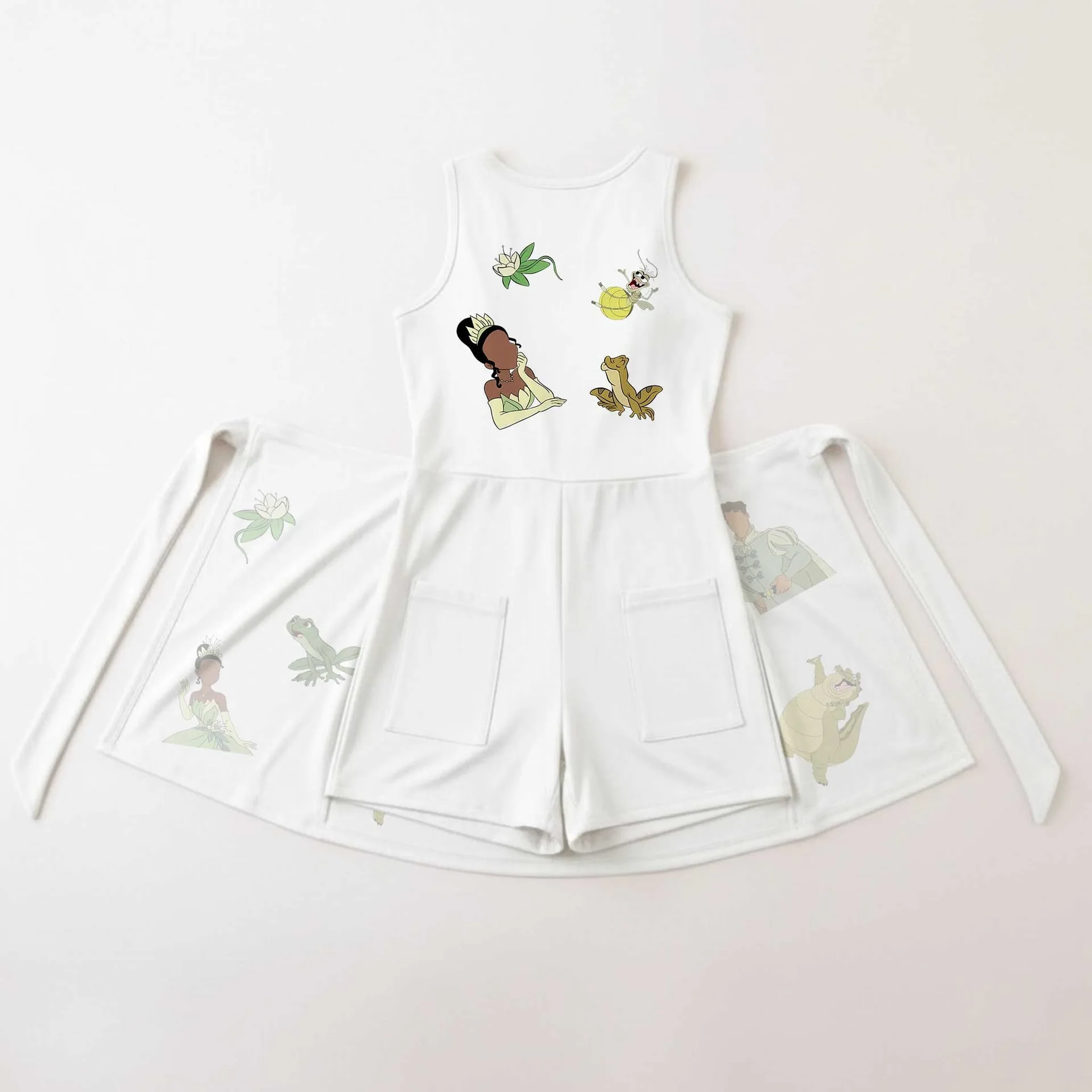 Tiana Princess Tennis Dress, Frog Friend Skirt, Easy Peezy Fit - Image 6