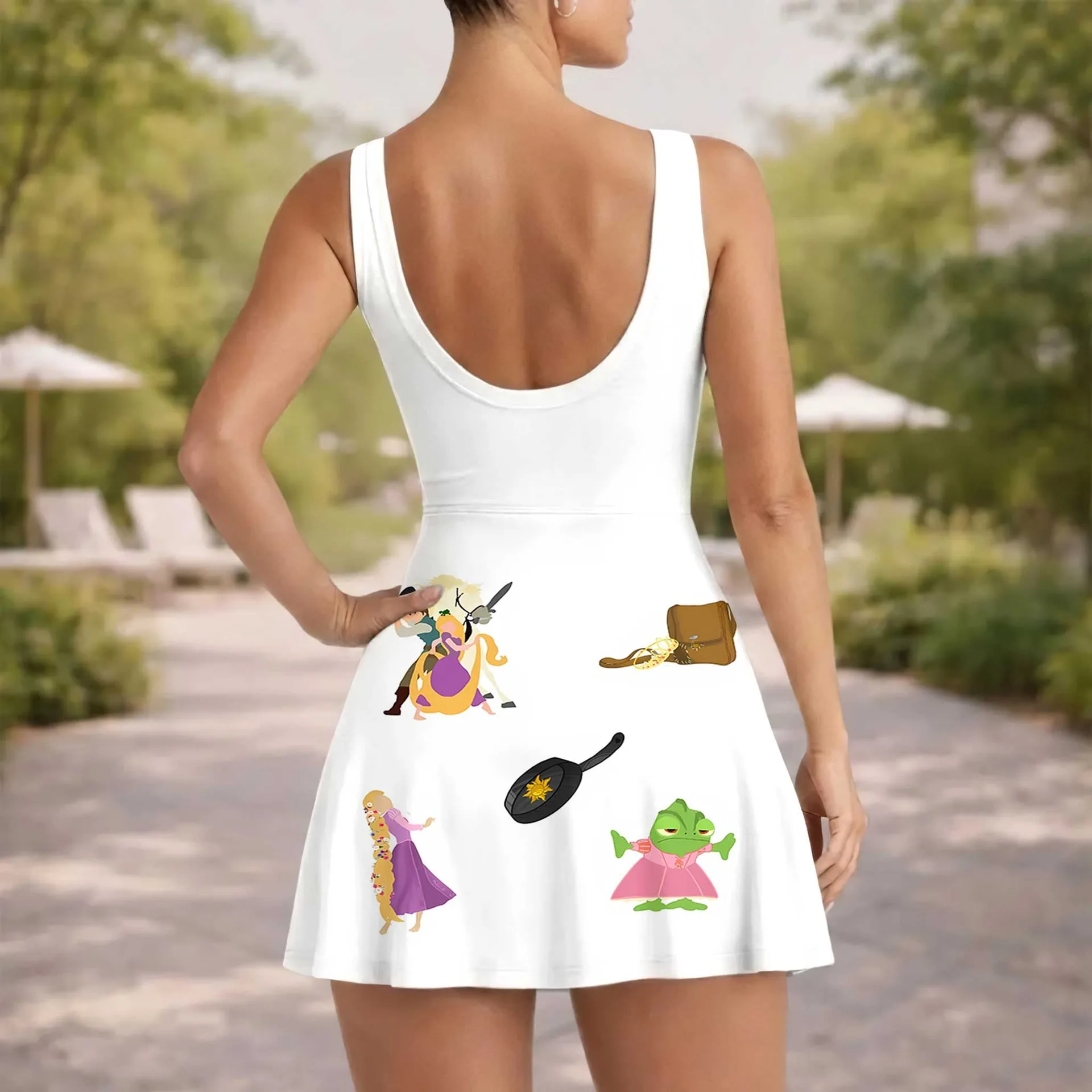 Tangled Rapunzel Tennis Dress Skirt, Rapunzel Princess Dress Skirt - Image 3