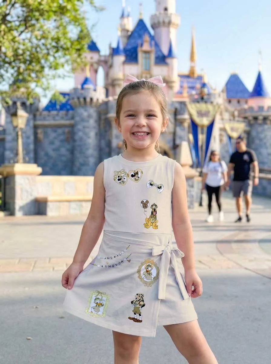 Mickey And Friends Safari Tennis Dress Skirt, Animal Kingdom Wrap Skort - Image 3