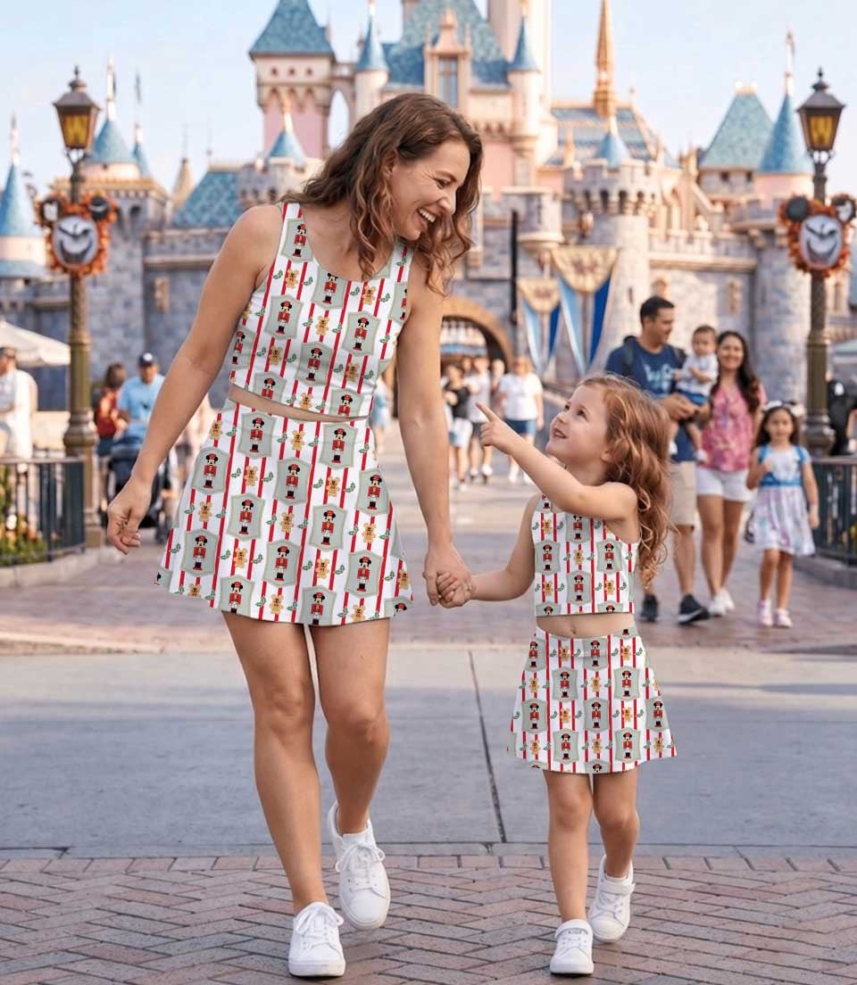 Christmas Mickey Nutcracker Inspired Dress Set, Christmas Holiday Character Print Outfit, Cute Christmas Vacation Dress for Women Girls - Image 4
