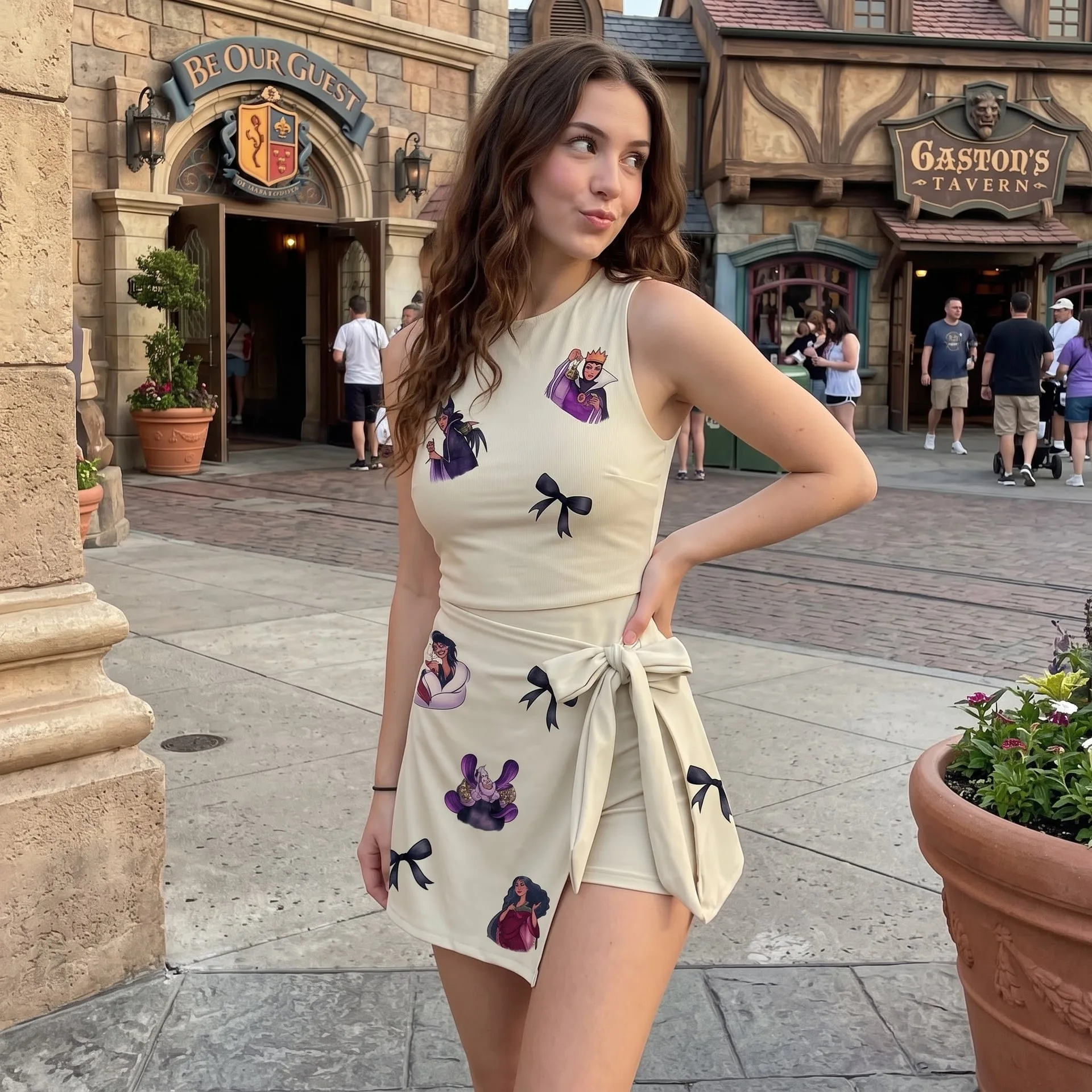 Disney Villains & Princess Character Tennis Dress Skirt, Disney Witch Besties Tennis Dress, Halloween Disney Outfits - Image 4