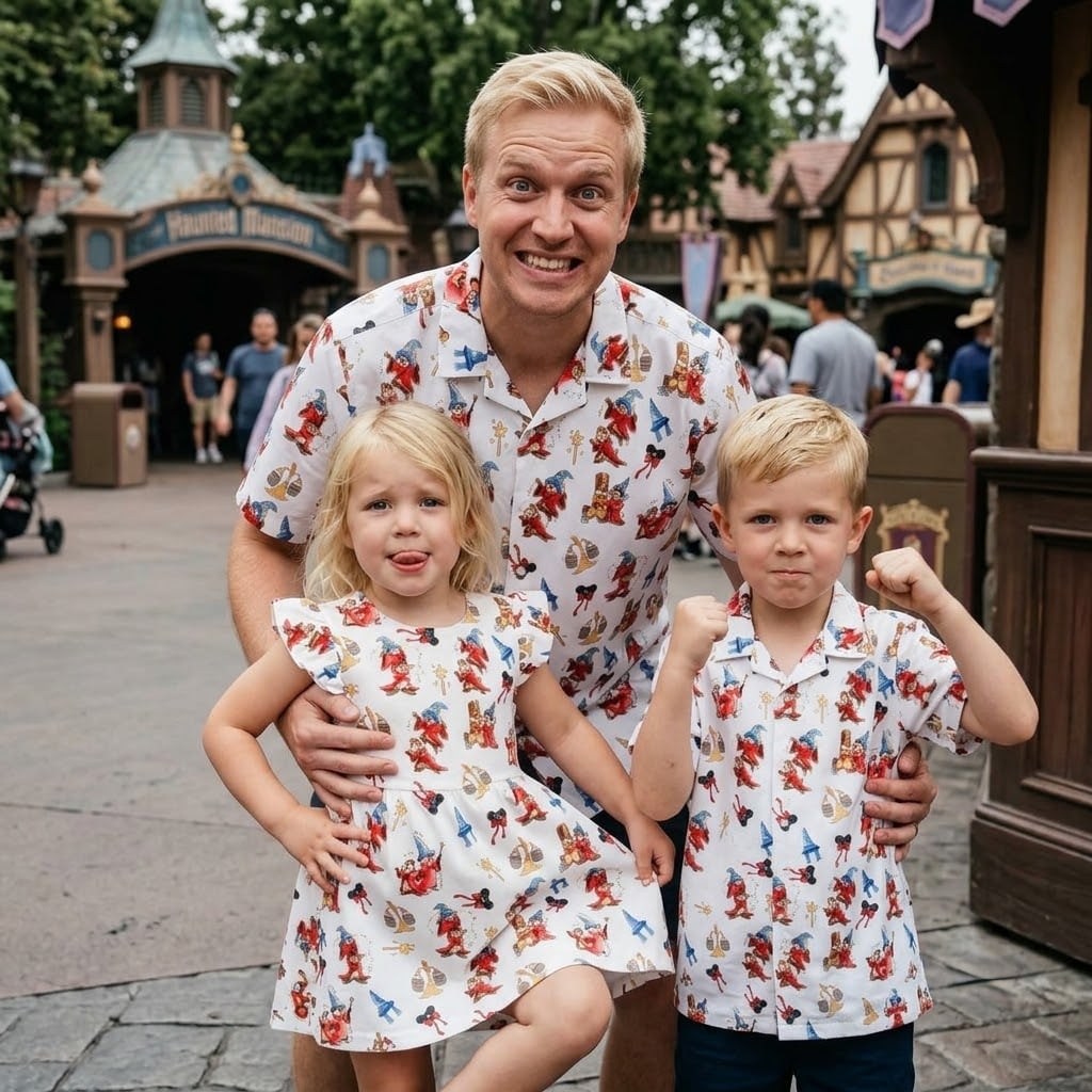 Mickey & Friends Family Matching Outfit, Fantasy Castle Print, Disney Theme Park Vacation Clothing - Image 2