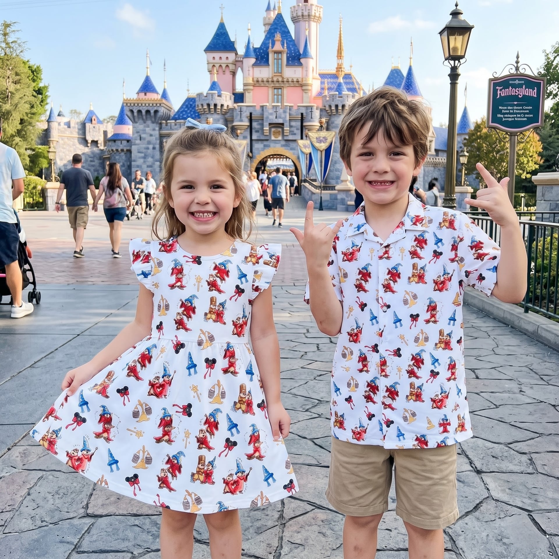 Mickey & Friends Family Matching Outfit, Fantasy Castle Print, Disney Theme Park Vacation Clothing - Image 5