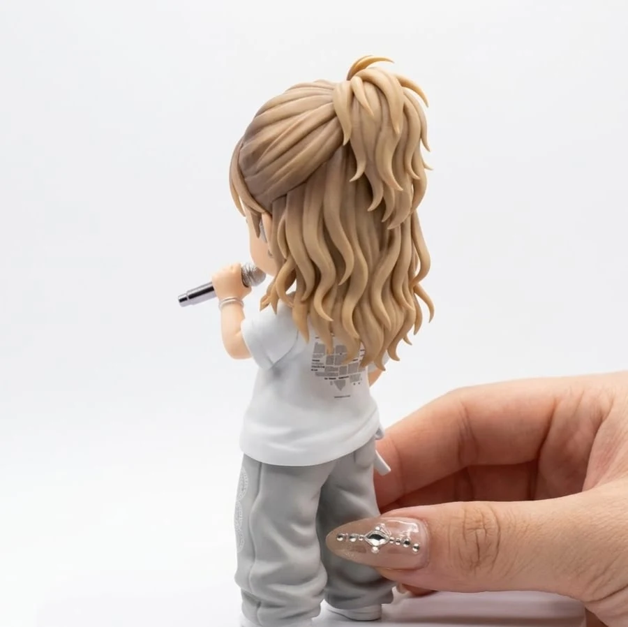 BTS Jimin World Tour Singer with Microphone Kpop Idol Custom Resin Pop Figure Doll - Image 3