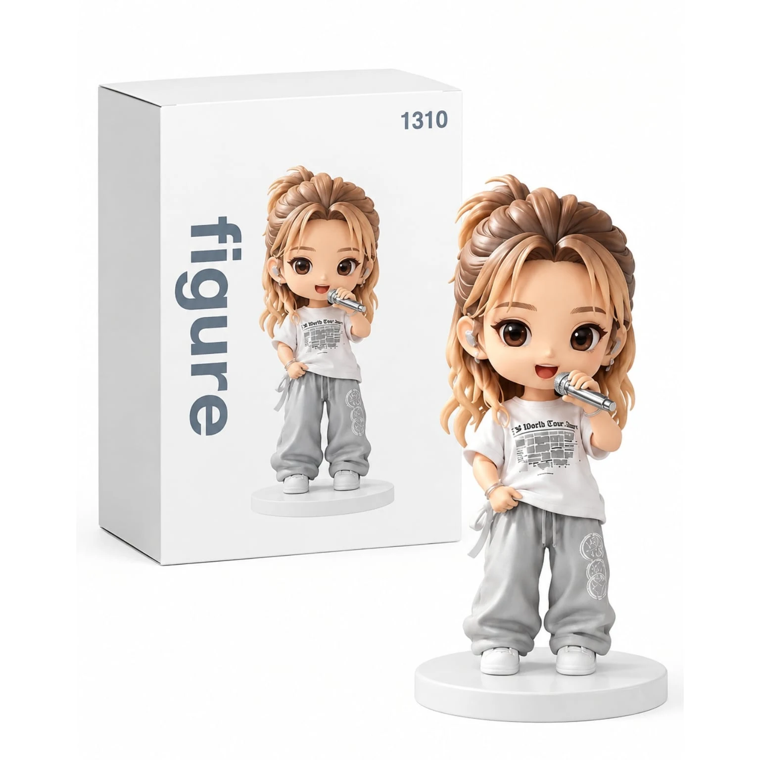 BTS Jimin World Tour Singer with Microphone Kpop Idol Custom Resin Pop Figure Doll - Image 2