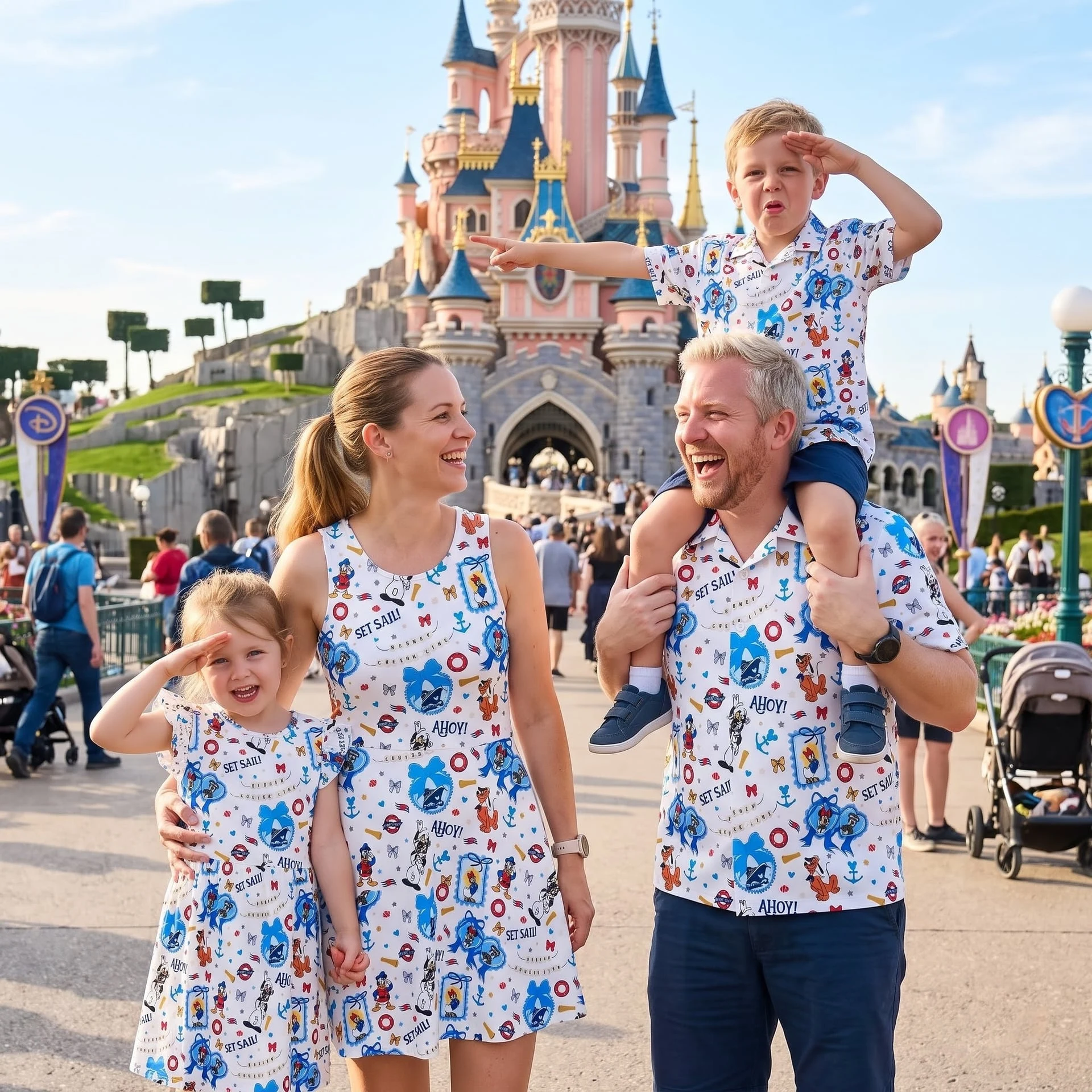 Disney Cruise Matching Family Outfit, Nautical Character Family Matching Set, Theme Park Vacation Dress & Shirt - Image 4
