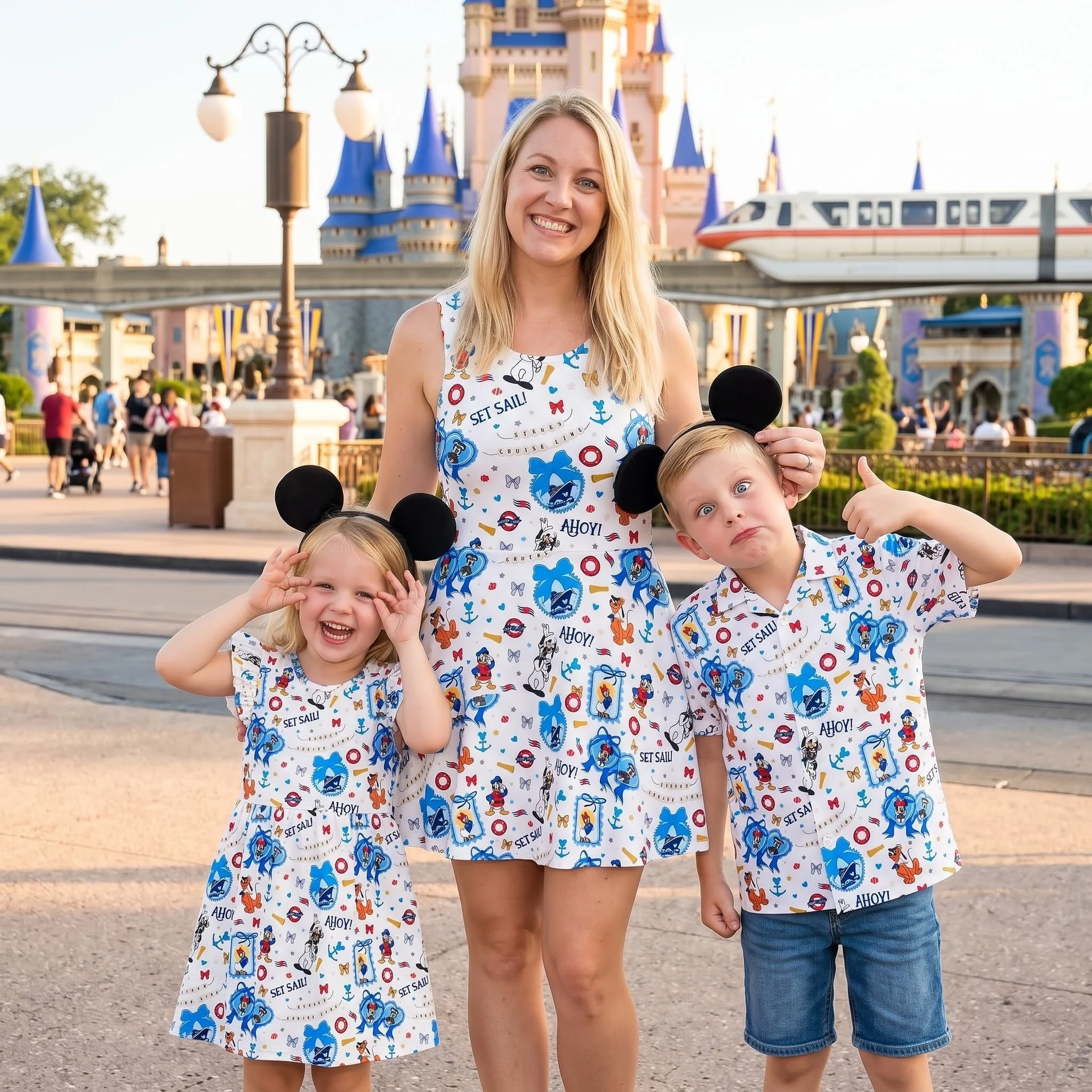 Disney Cruise Matching Family Outfit, Nautical Character Family Matching Set, Theme Park Vacation Dress & Shirt - Image 5