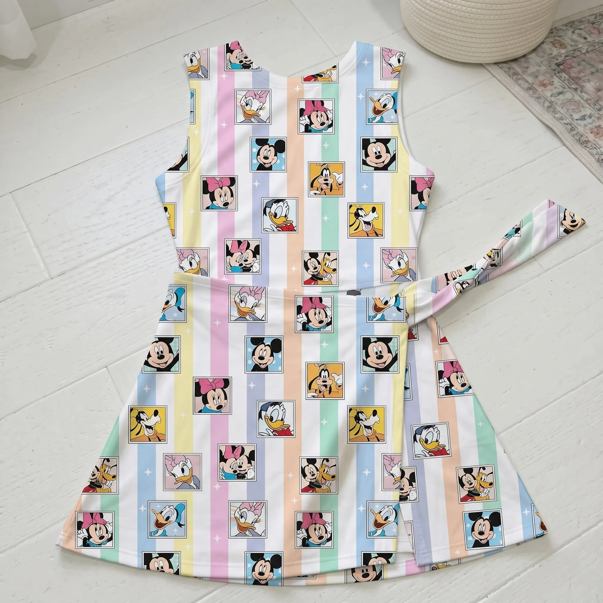 Disney Characters Mommy and Me Tennis Dress, Pastel Matching Outfit, Theme Park Vacation Dress Set - Image 2