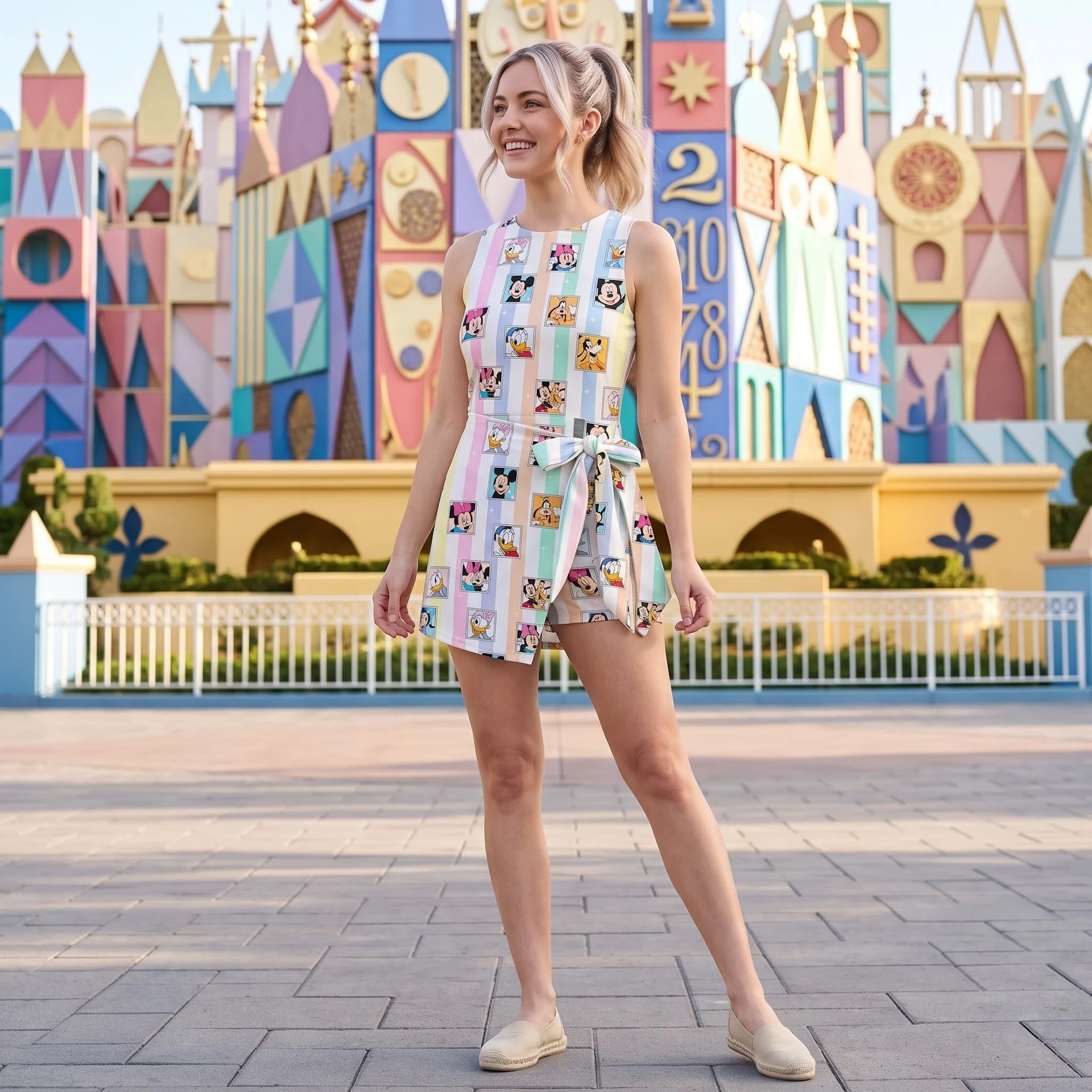 Disney Characters Mommy and Me Tennis Dress, Pastel Matching Outfit, Theme Park Vacation Dress Set - Image 3