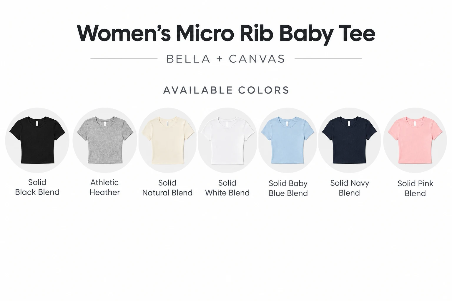 Women’s Micro Rib Baby Tee, Graphic Fitted T-Shirt, Short Sleeve Crop Top, Cute Casual Summer Top - Image 5