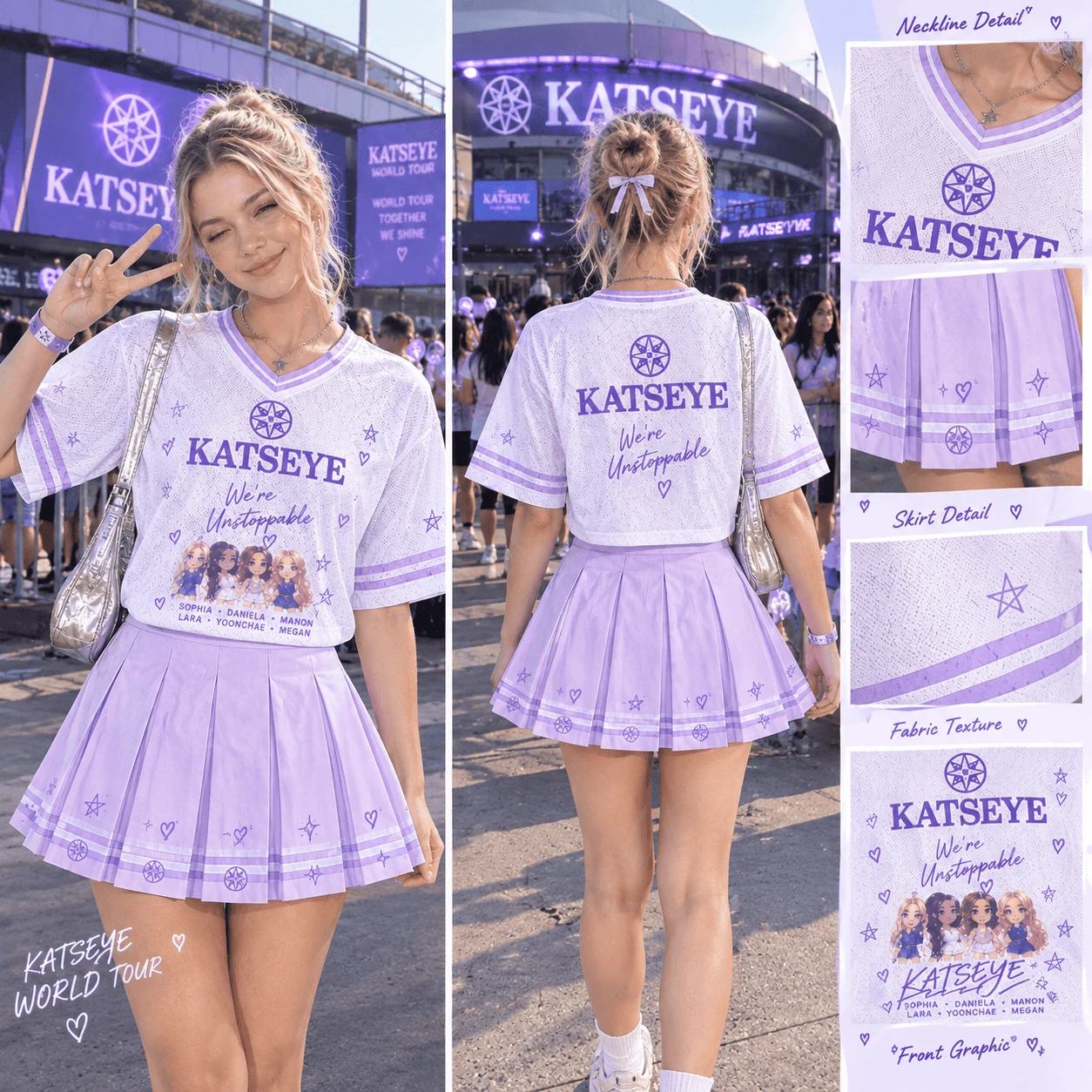 Katseye Skort Dress, Katseye Concert Outfit for Women, Katseye Fan Set - Image 3