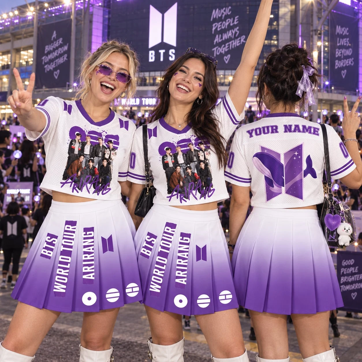 BTS Skort Dress, K-Pop Concert Outfit for Women, ARMY Fan Set - Image 3
