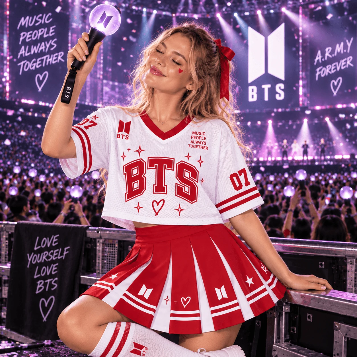 BTS Skort Dress, K-Pop Concert Outfit for Women, ARMY Fan Set