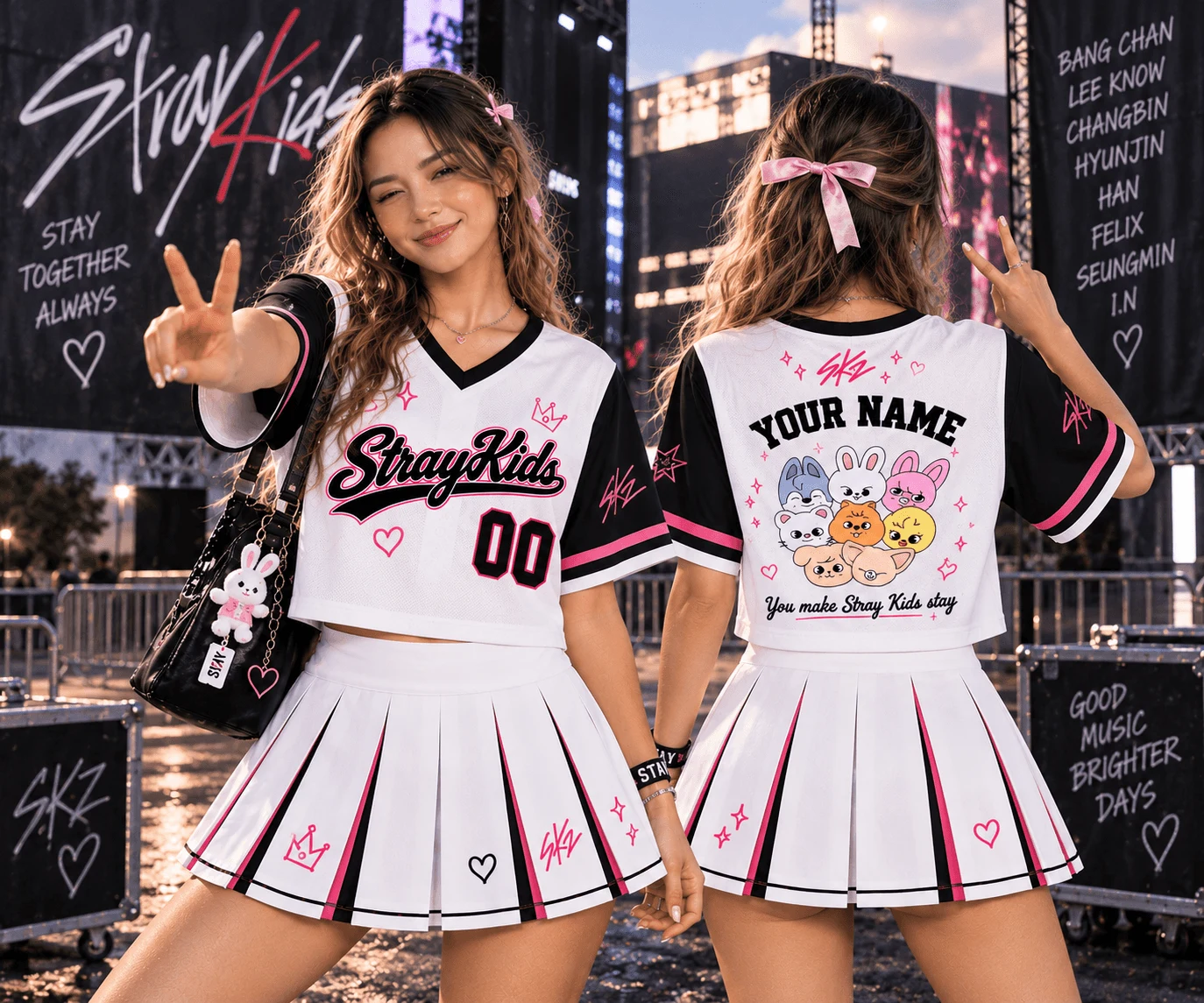 Stray Kids Skort Dress, K-Pop Concert Outfit for Women, Stray Kids Fan Dress - Image 2
