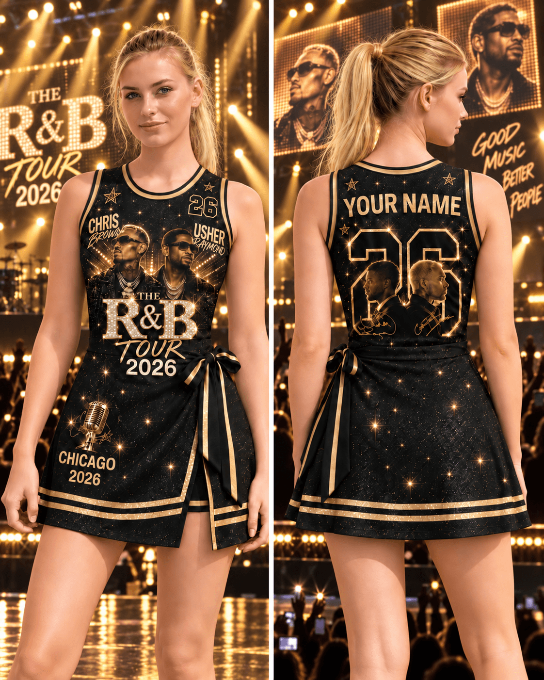 Chris Brown and Usher Dress, R and B Tour Concert Dress - Image 2