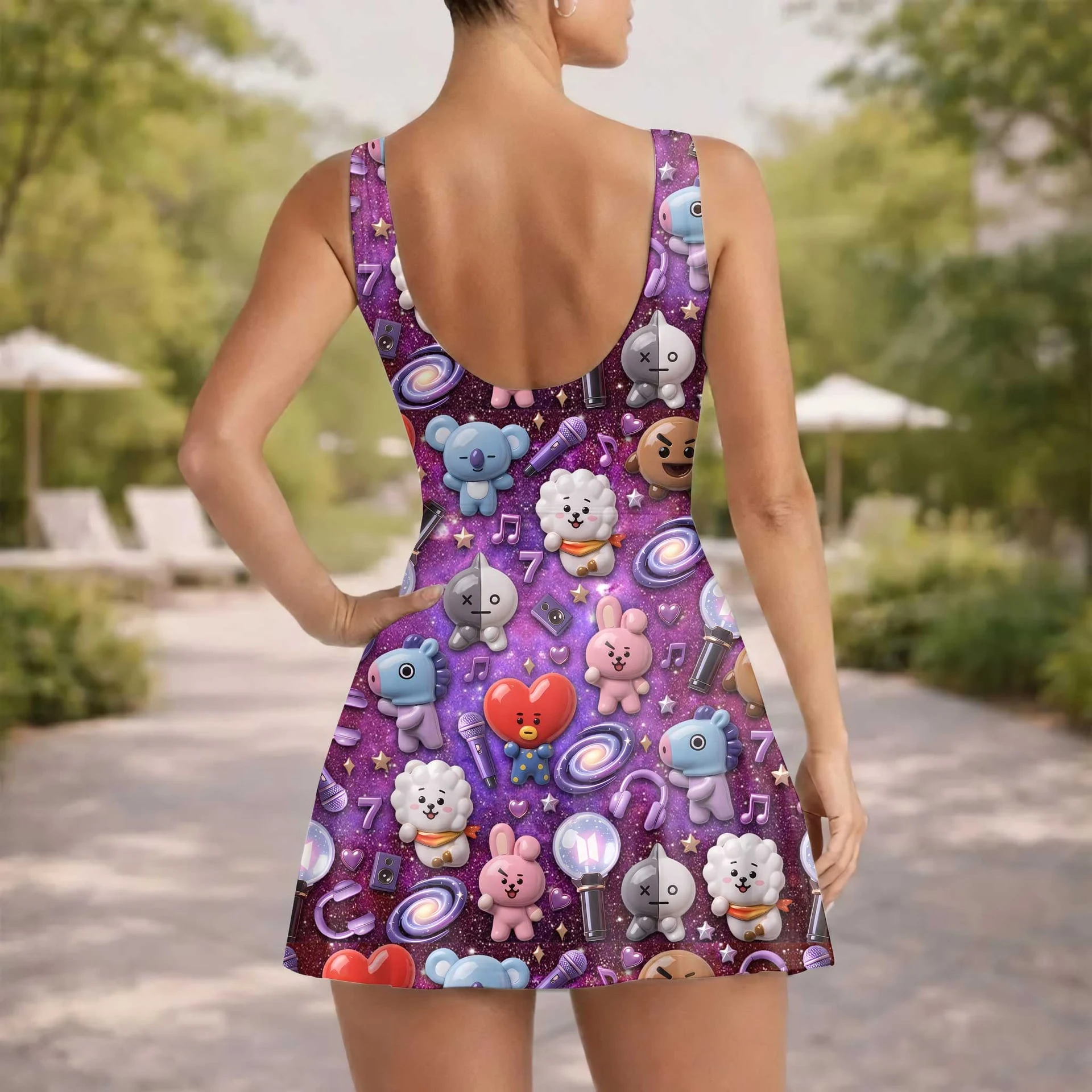BTS Skort Dress, K-Pop Concert Outfit for Women, ARMY Fan Dress - Image 6