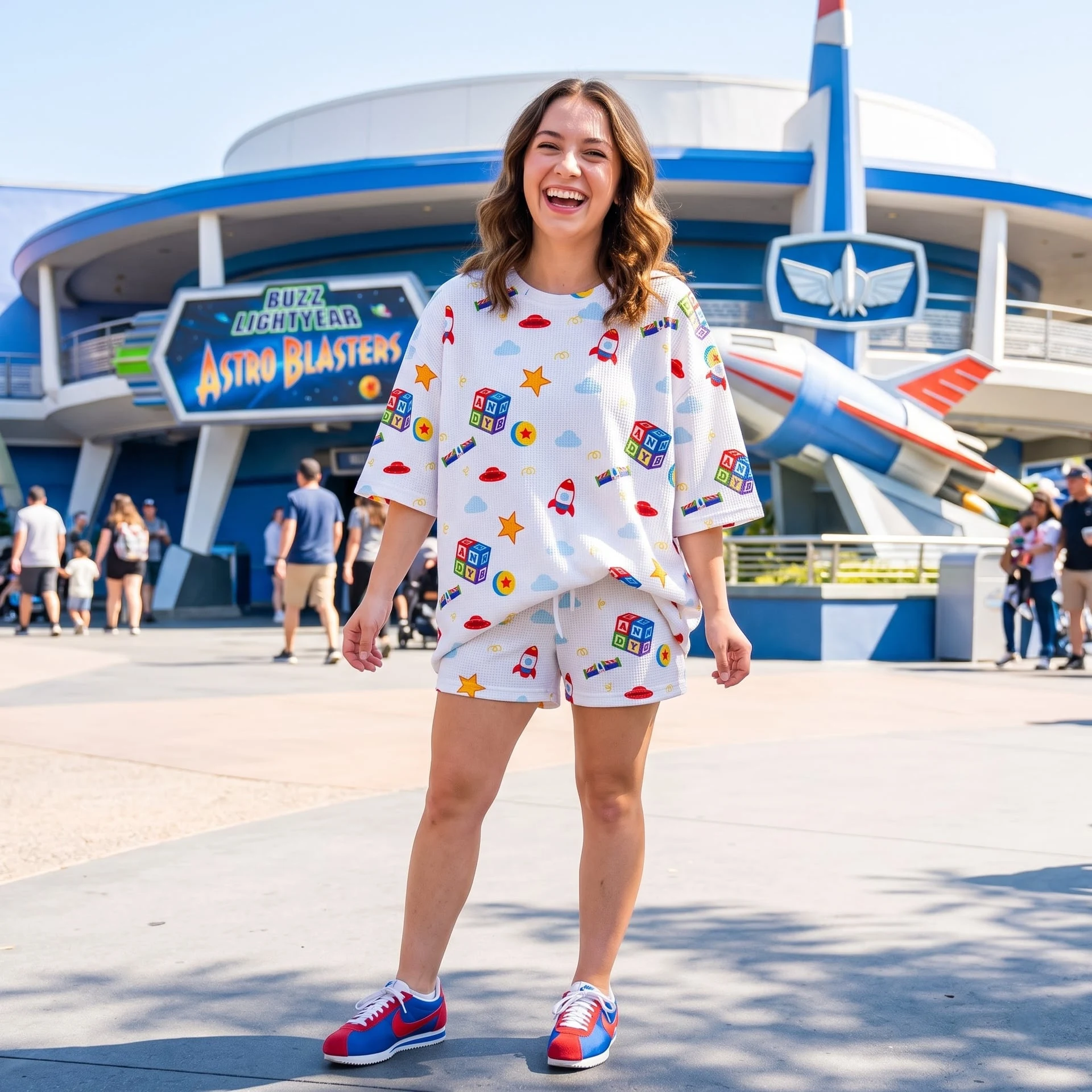 Disney Chip 'n Dale Brown Stripe Waffle Loungewear Set, Character Shirt and Shorts, Theme Park Vacation Outfit (Copy) - Image 4