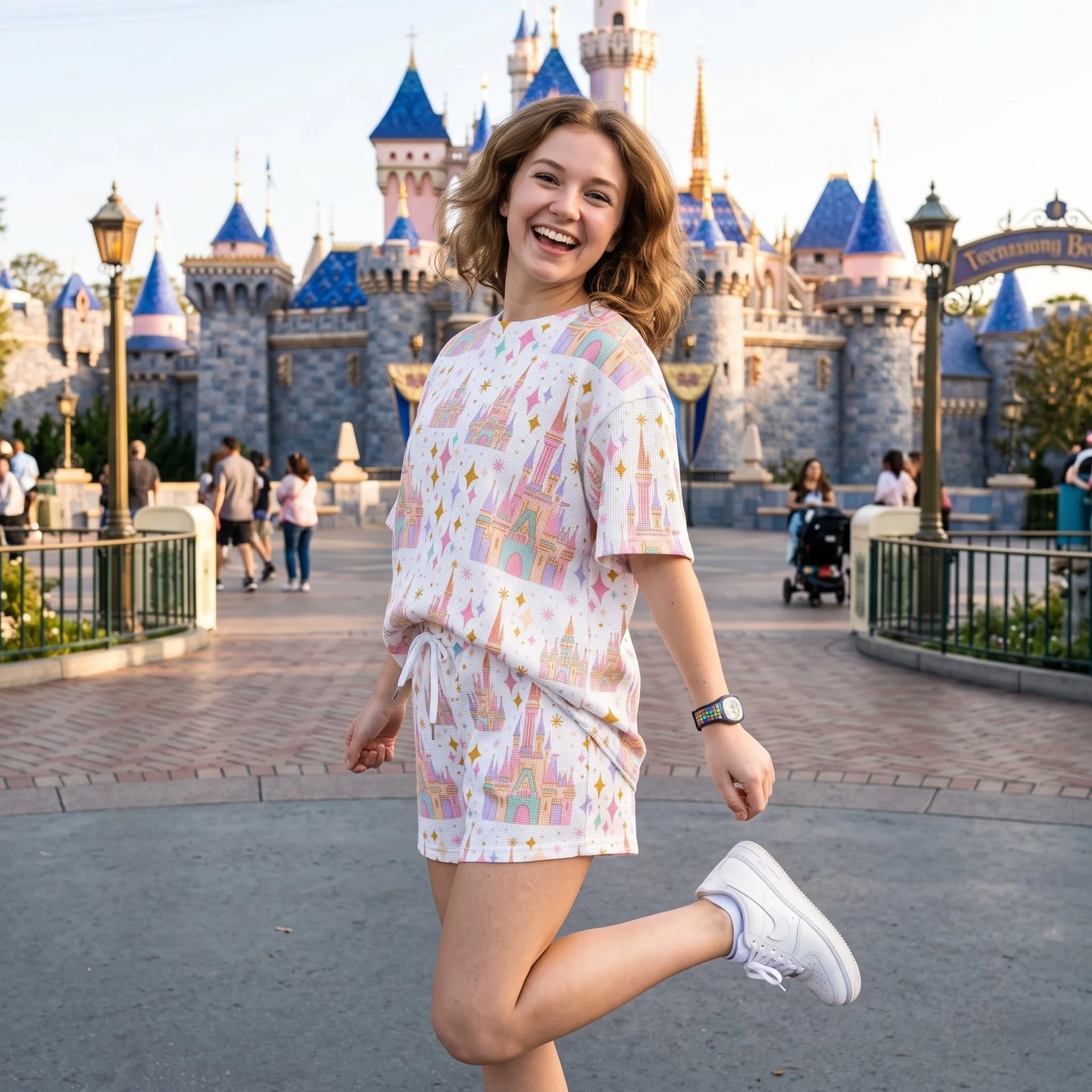 Magical Castle: Fantasyland Cotton Waffle Sets, Magical Park Day Apparel - Image 4