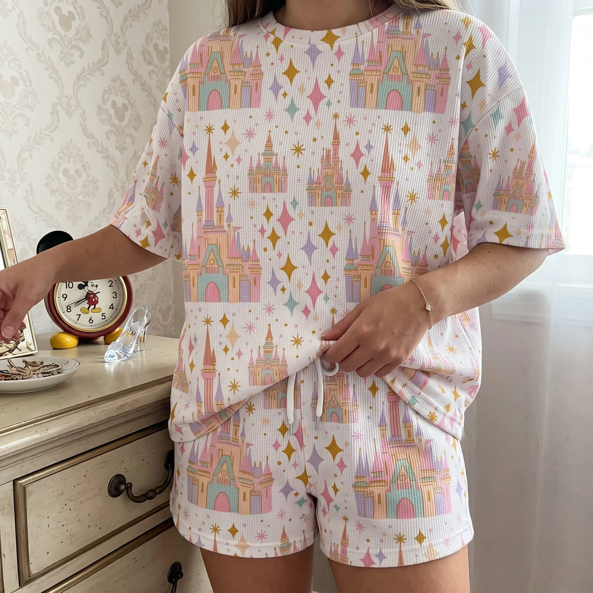 Magical Castle: Fantasyland Cotton Waffle Sets, Magical Park Day Apparel - Image 5