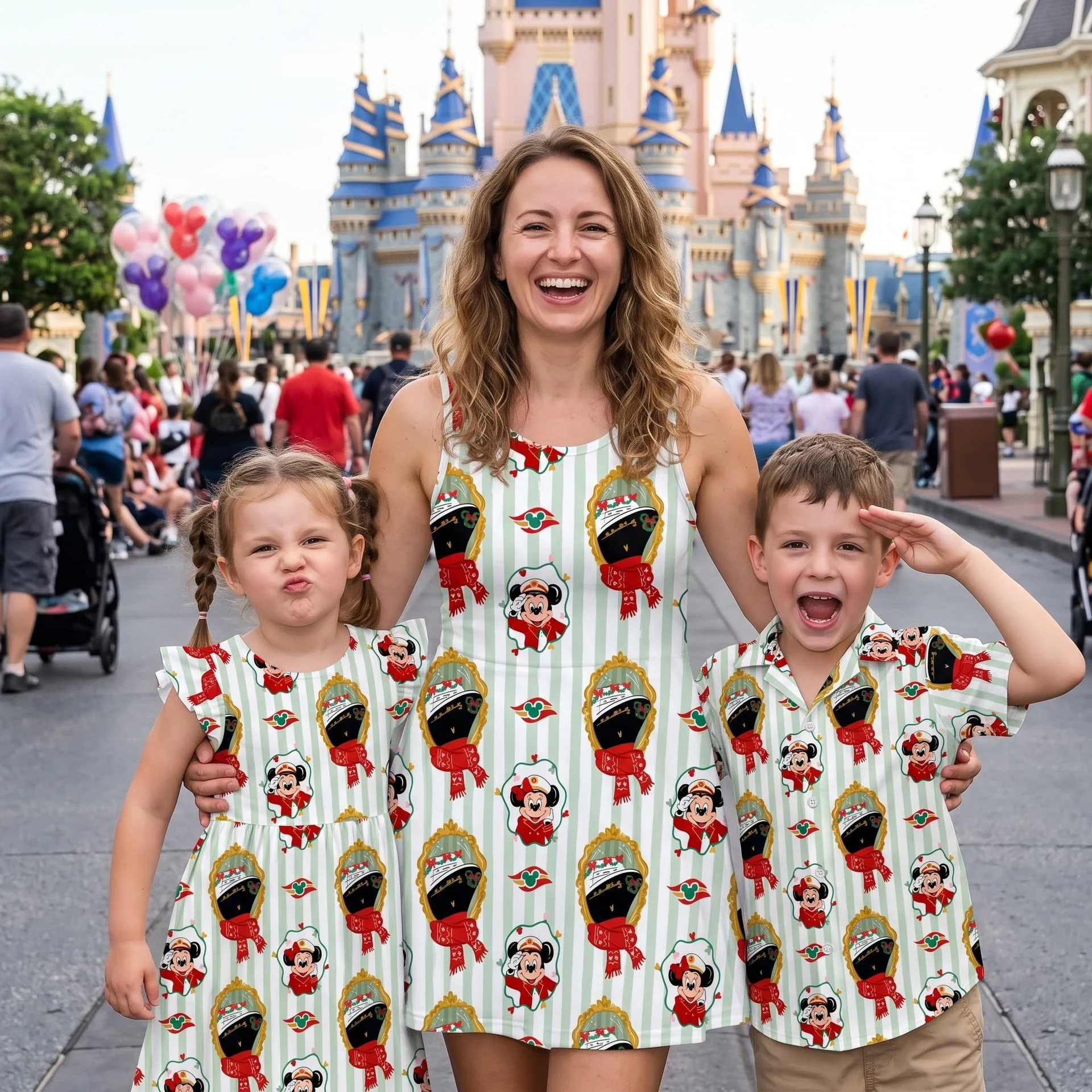 Disney Cruise Christmas Matching Family Outfit, Nautical Character Family Matching Set - Image 3