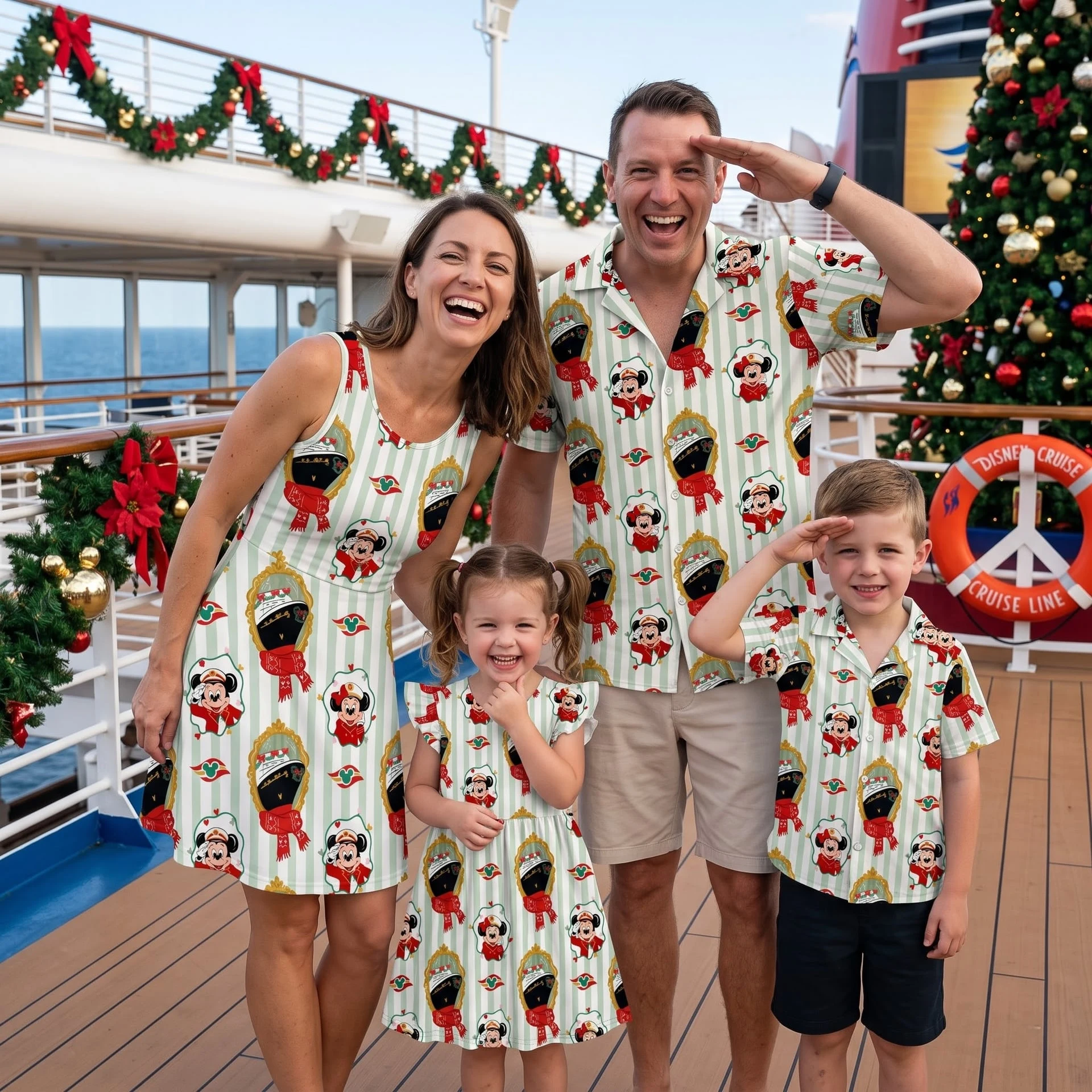 Disney Cruise Christmas Matching Family Outfit, Nautical Character Family Matching Set - Image 2